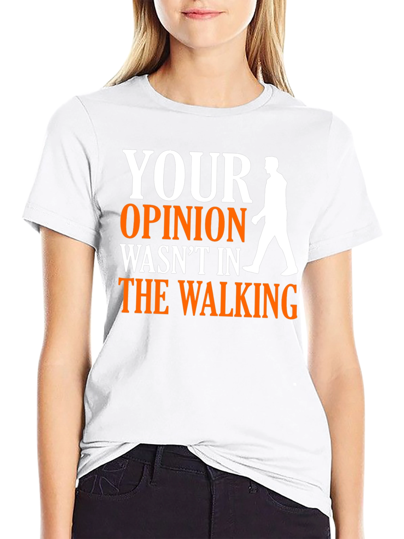 Humorous Your Opinion Graphic Print T-Shirt