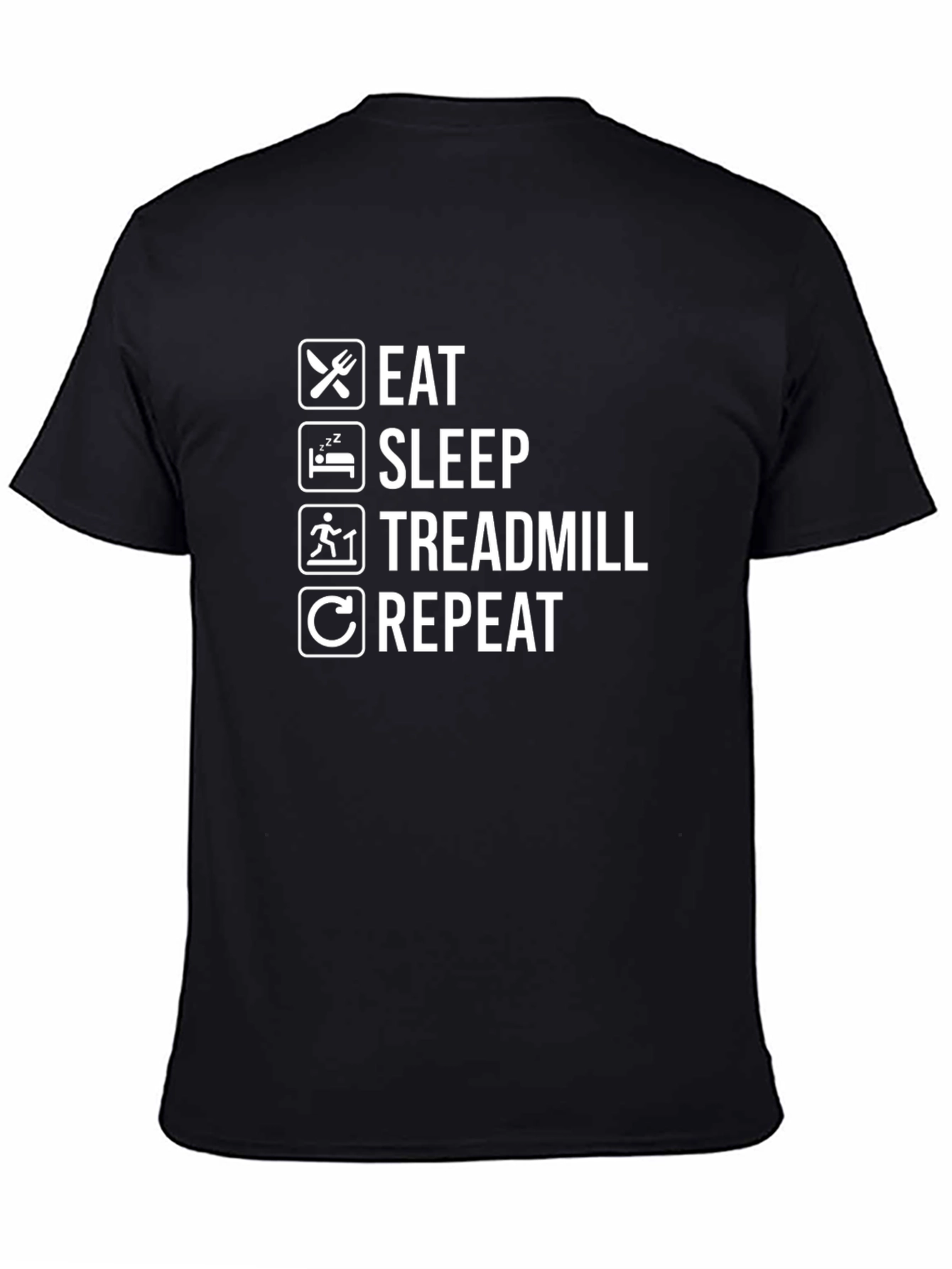 Eat Sleep Treadmill Repeat Graphic Tee