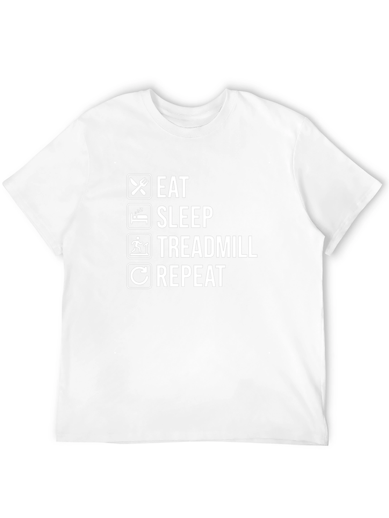 Eat Sleep Treadmill Repeat Graphic Tee