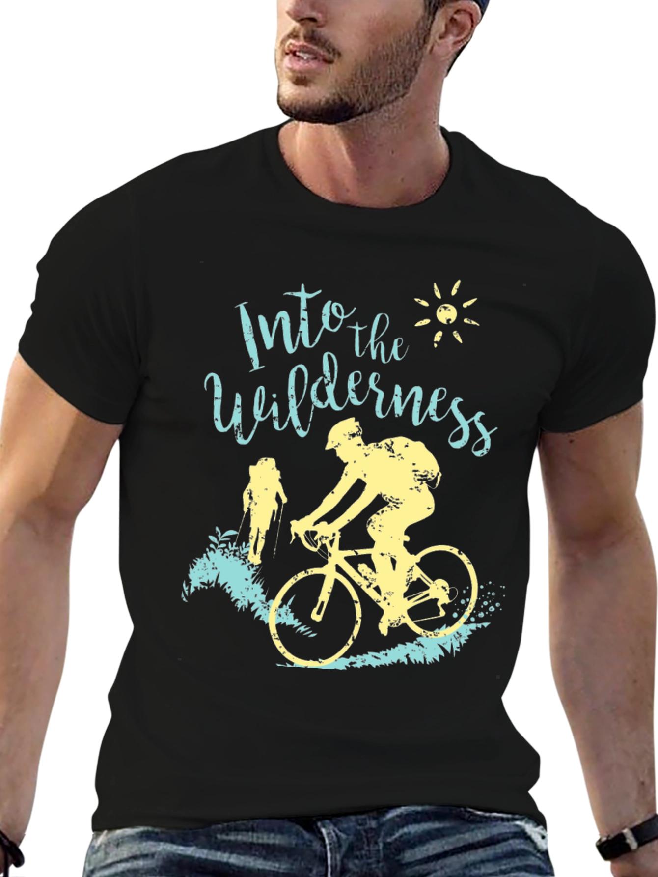 Into The Wilderness T-Shirt Biking and Hiking