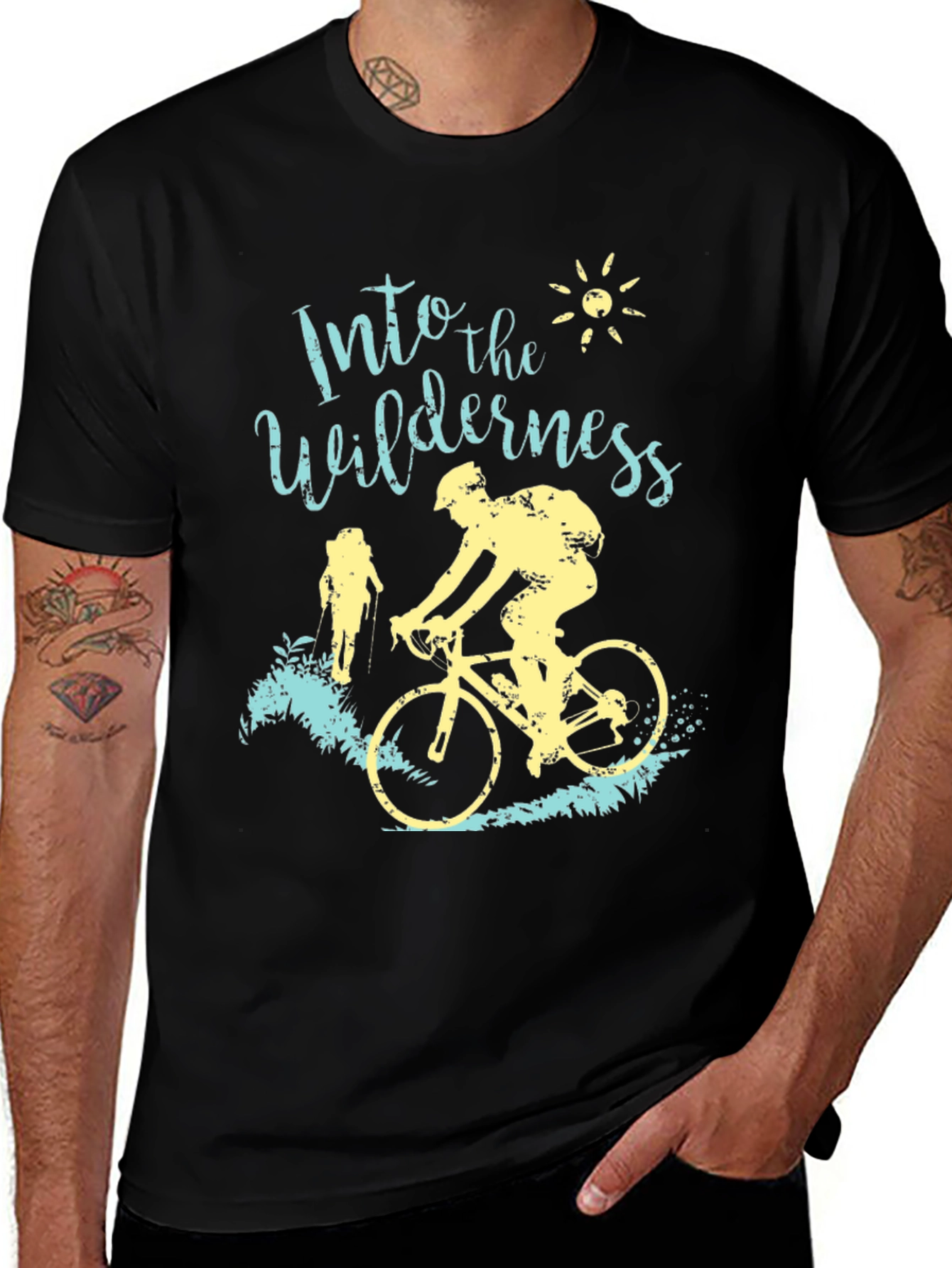 Into The Wilderness T-Shirt Biking and Hiking