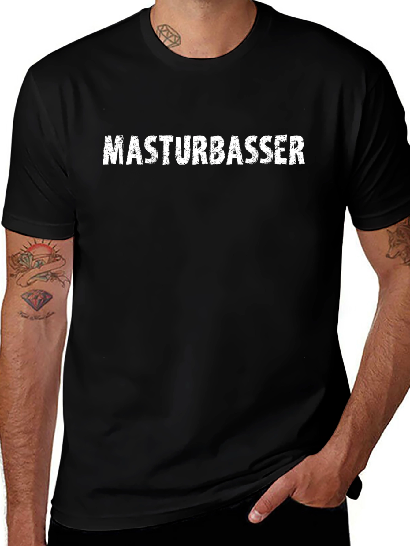 Masturbasser Graphic Novelty T-Shirt - Black