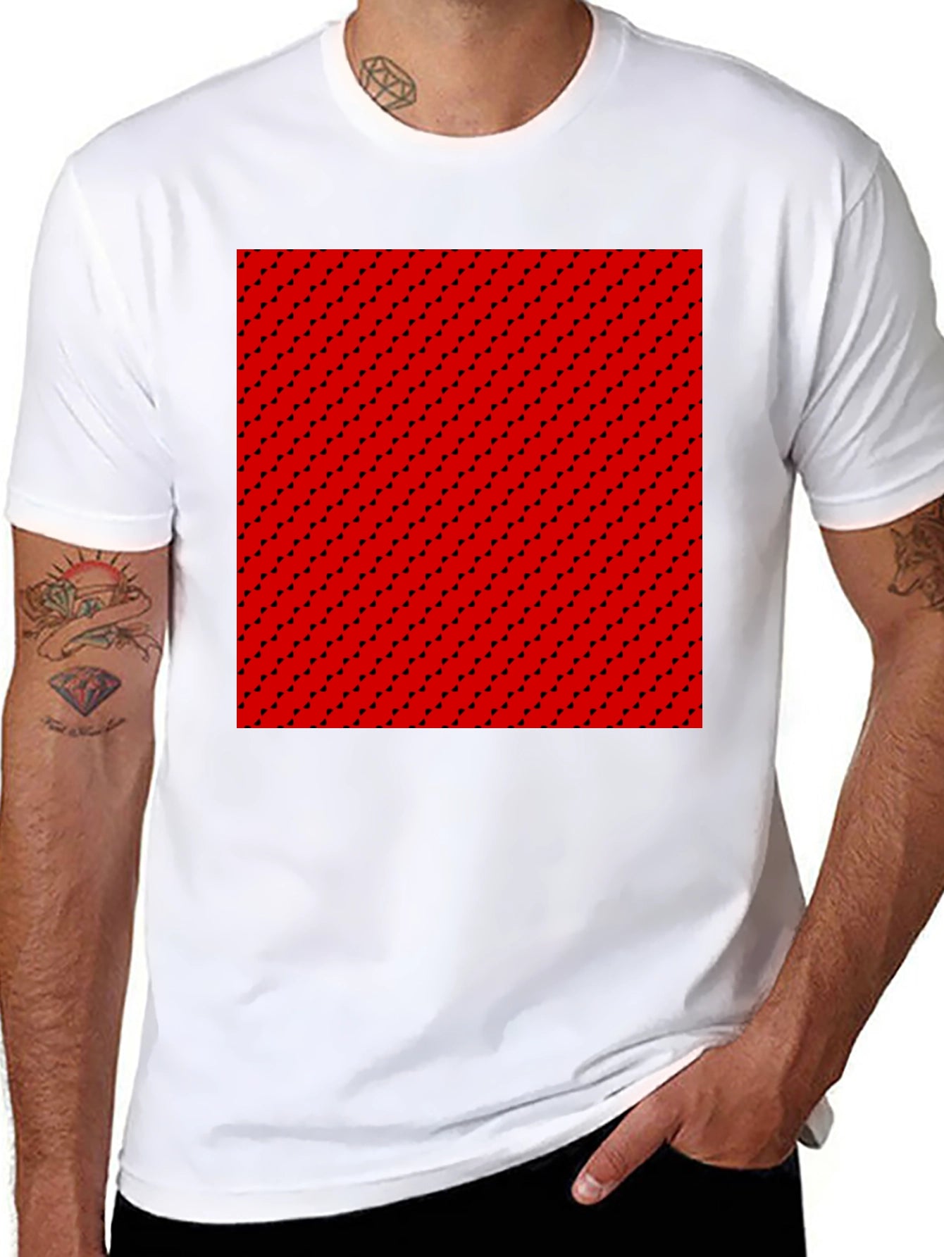 Red Patterned Tee