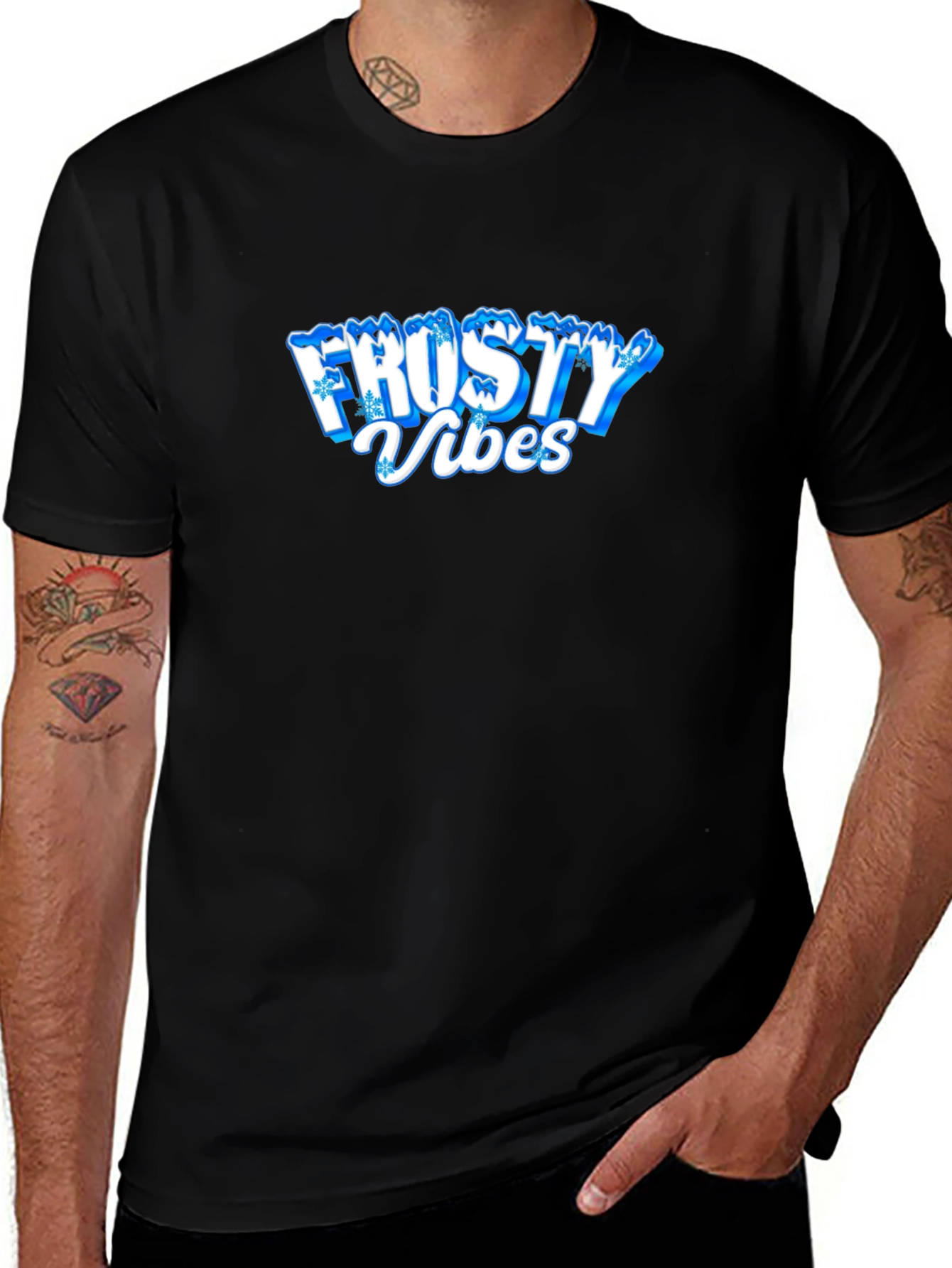 Frosty Vibes Black T-Shirt