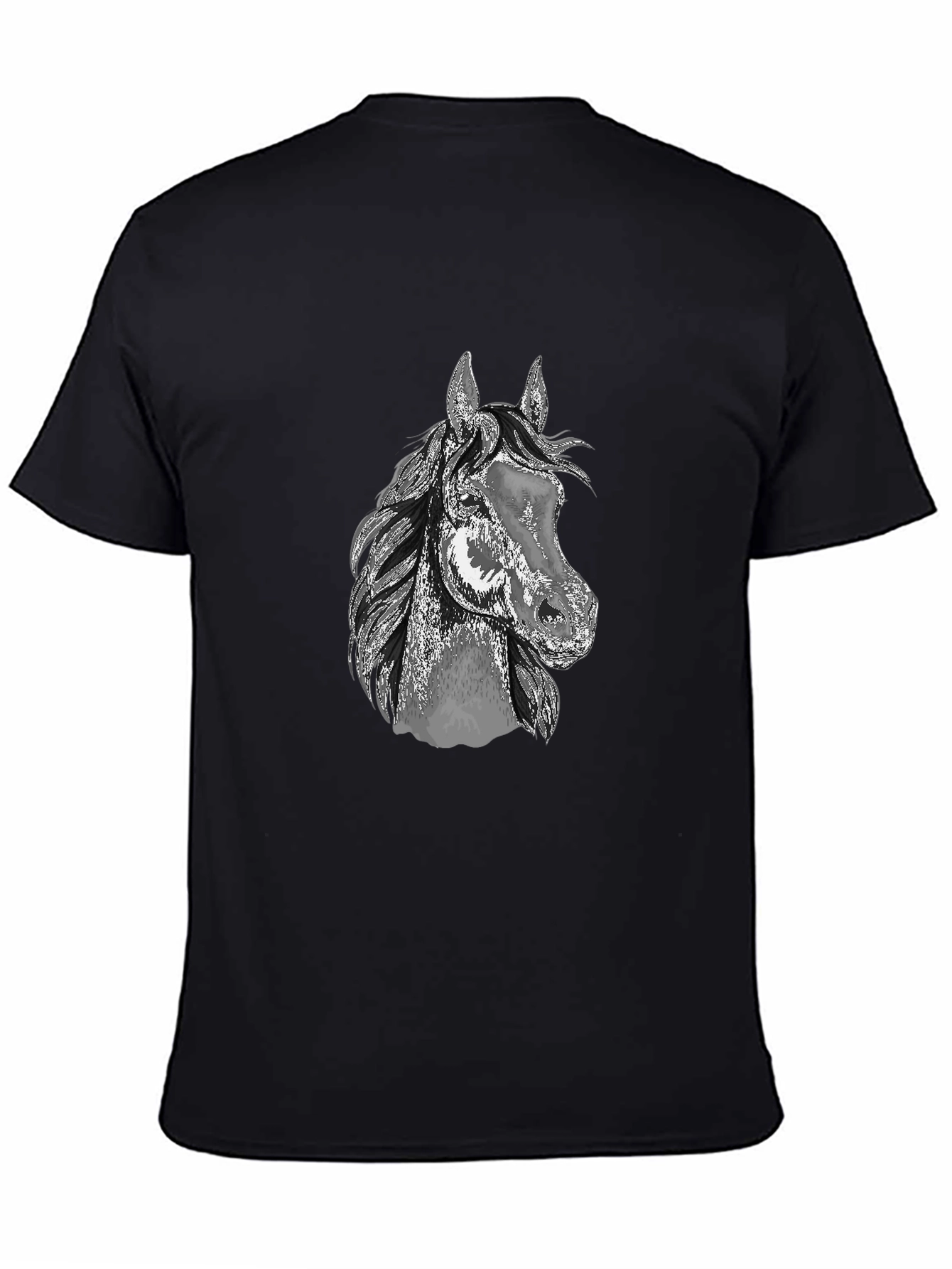 Horse Graphic Tee - Mens Black T-Shirt