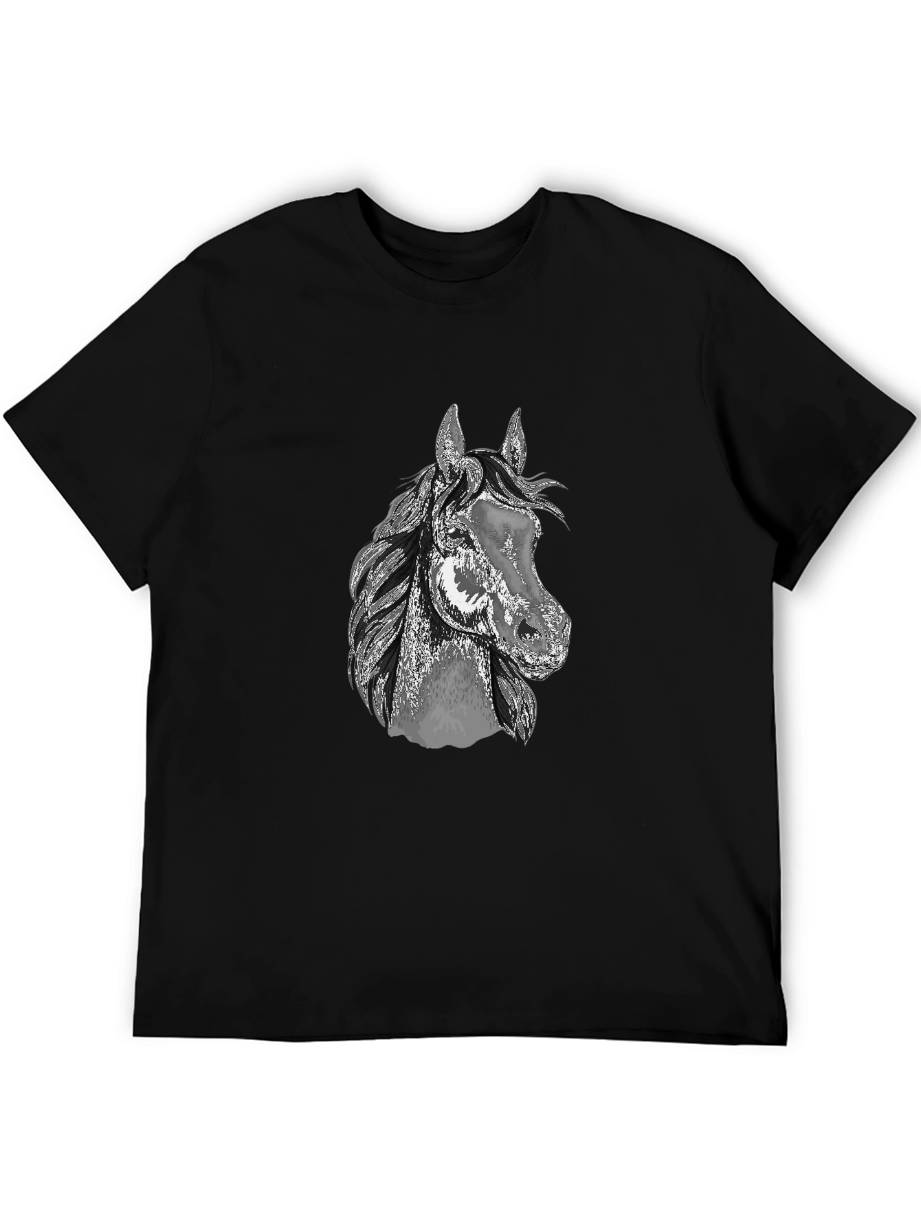 Horse Graphic Tee - Mens Black T-Shirt