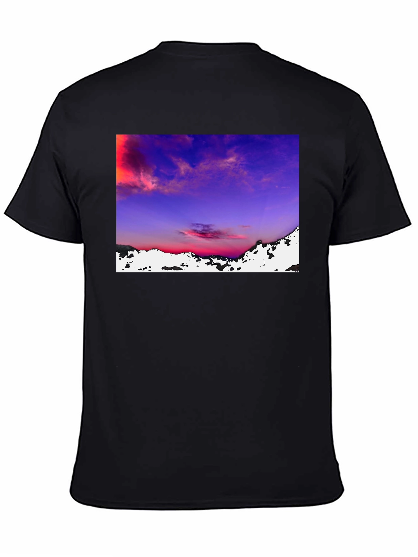 Sunset Landscape Graphic Tee - Black