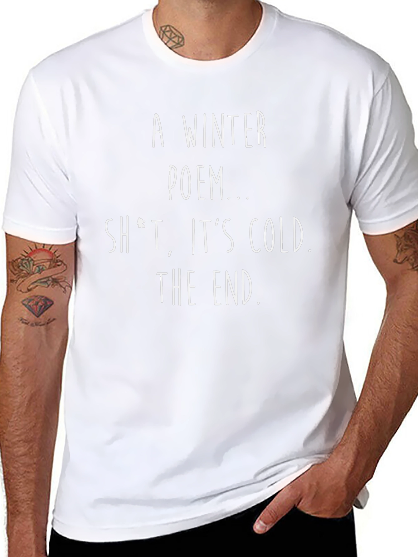 Funny Winter Poem Graphic T-Shirt - Its Cold!