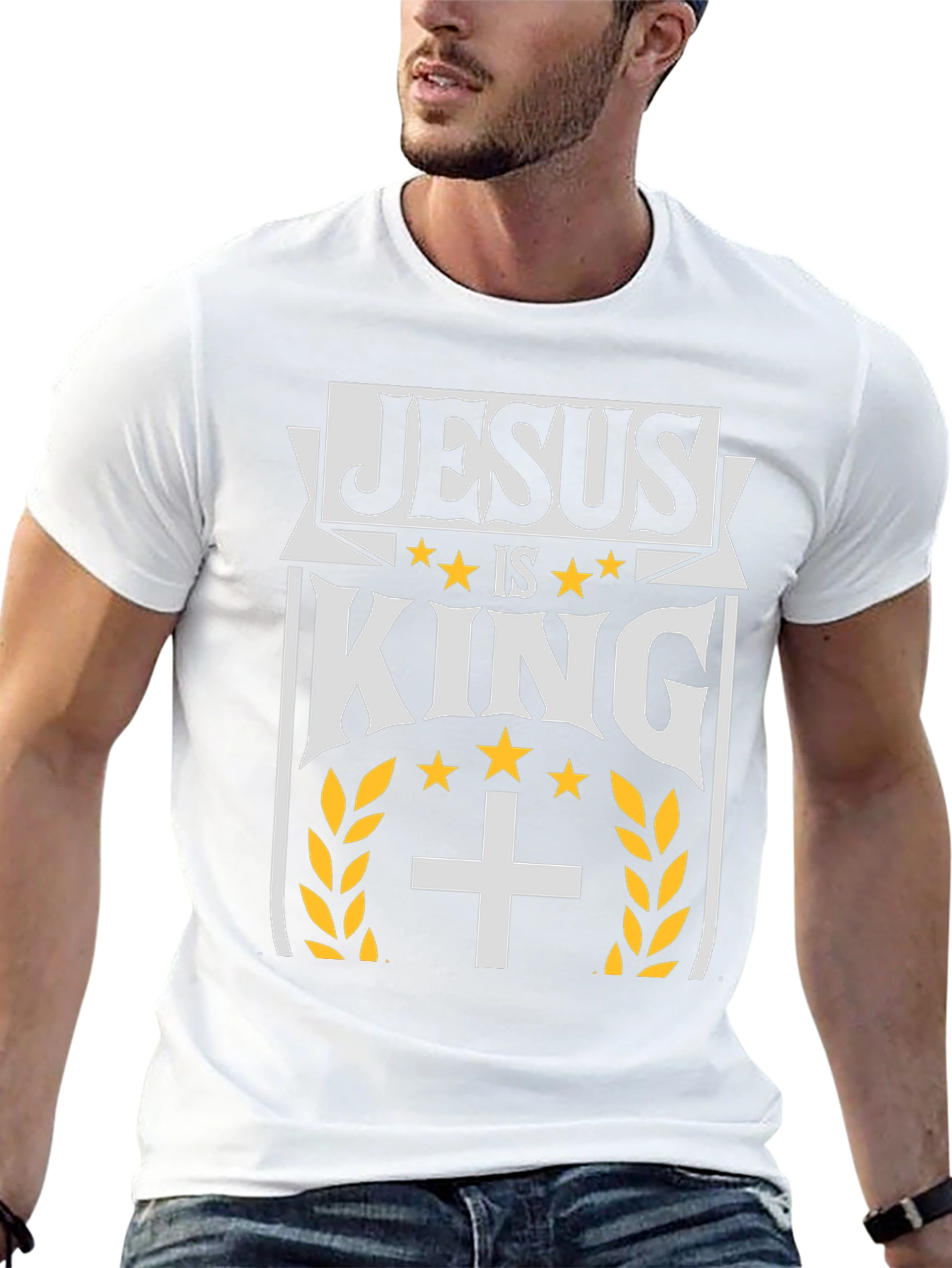 Jesus is King Graphic Print Tee