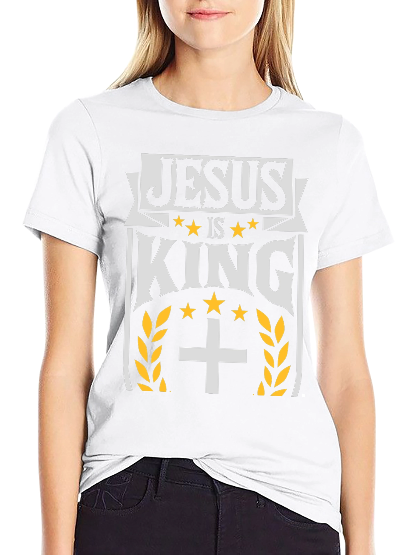 Jesus is King Graphic Print Tee