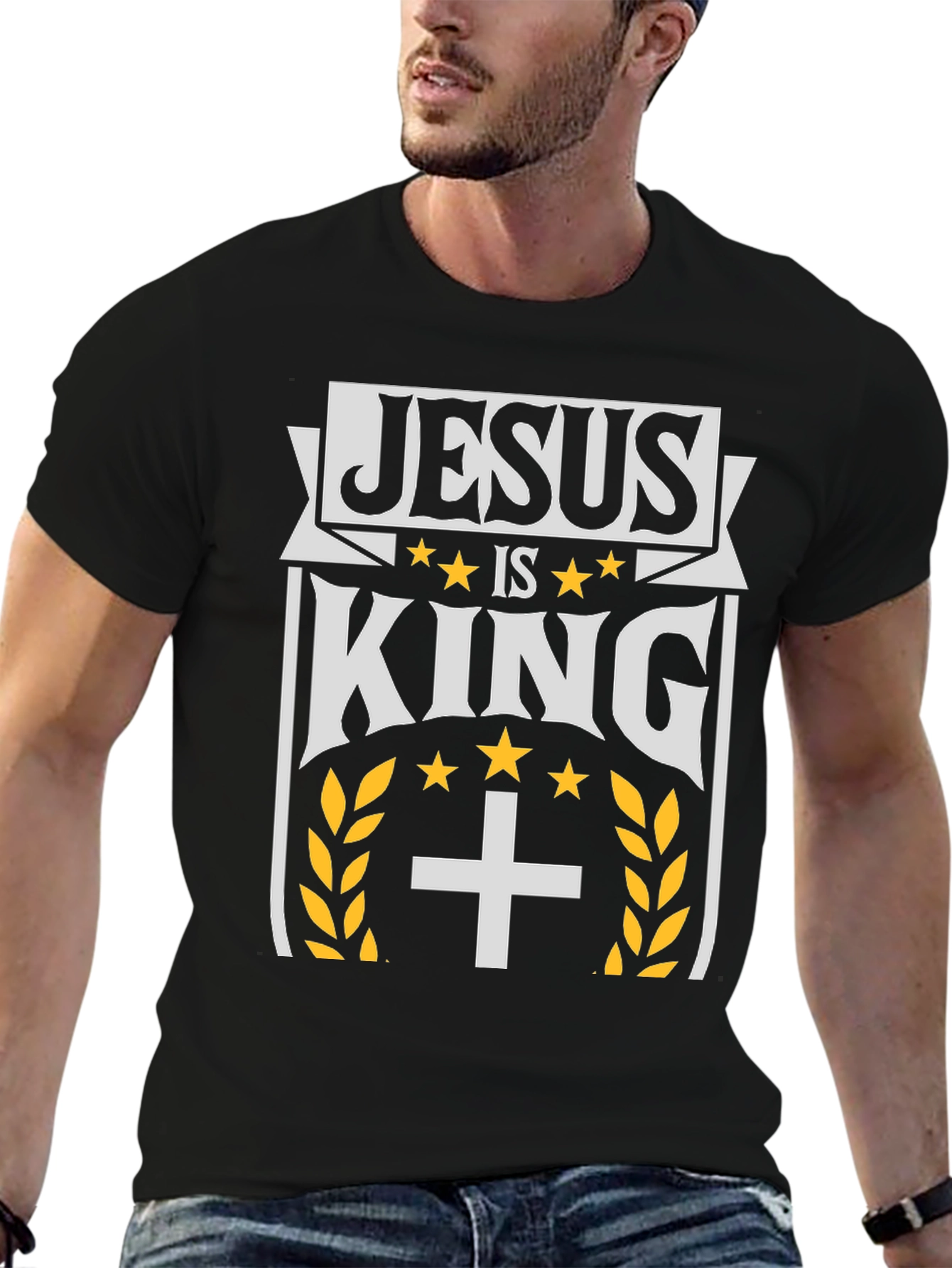 Jesus is King Graphic Print Tee