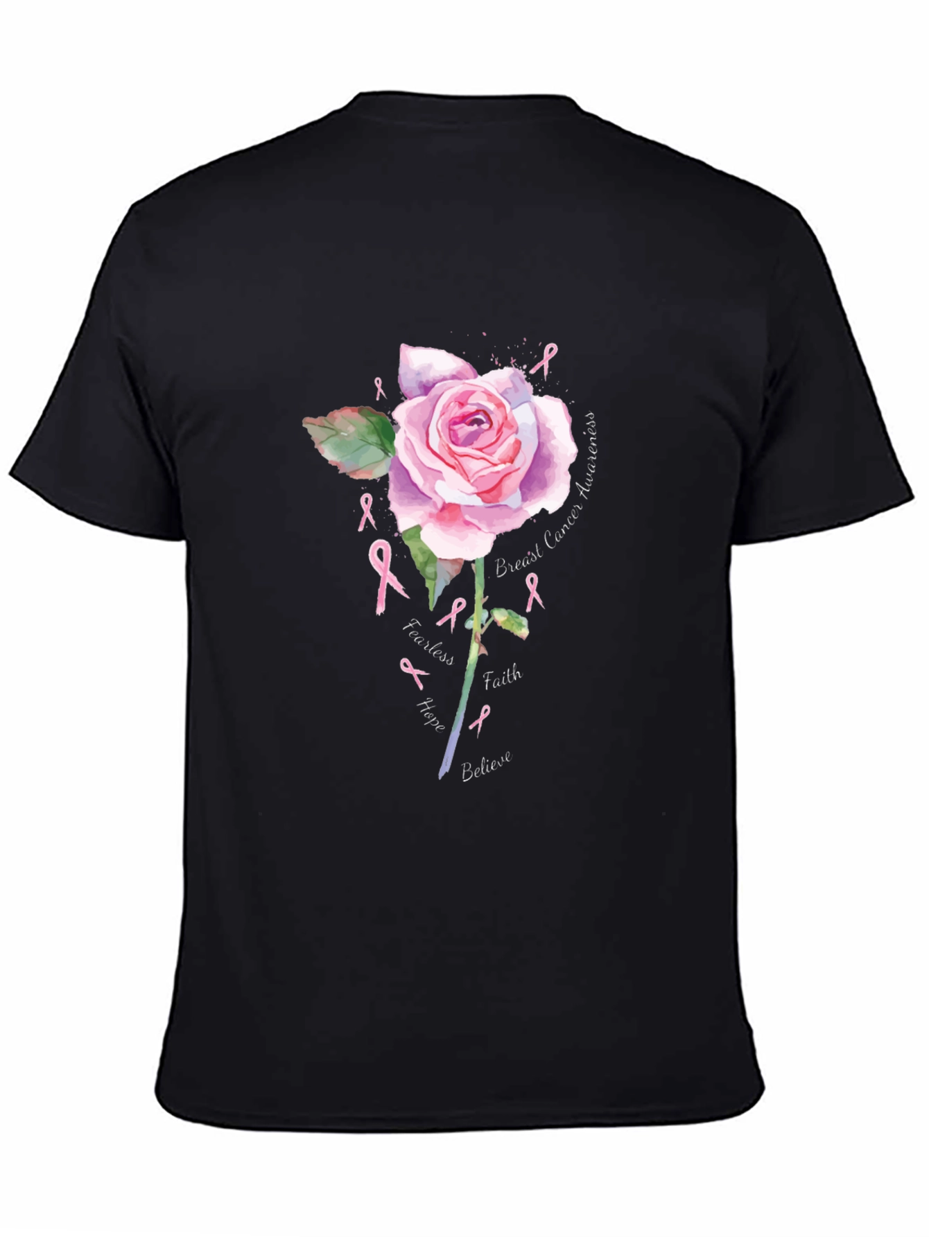 Breast Cancer Awareness Rose T-Shirt