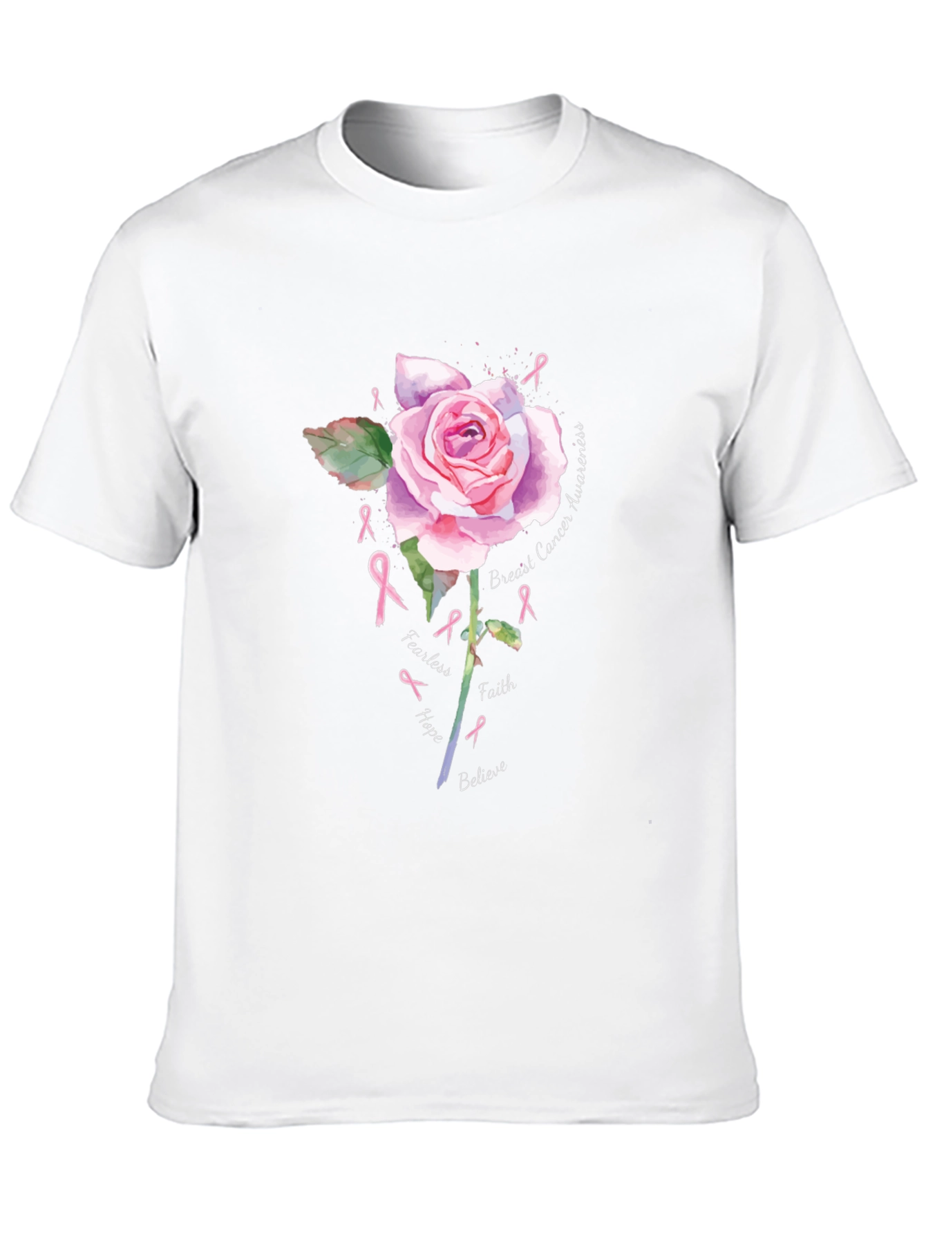 Breast Cancer Awareness Rose T-Shirt