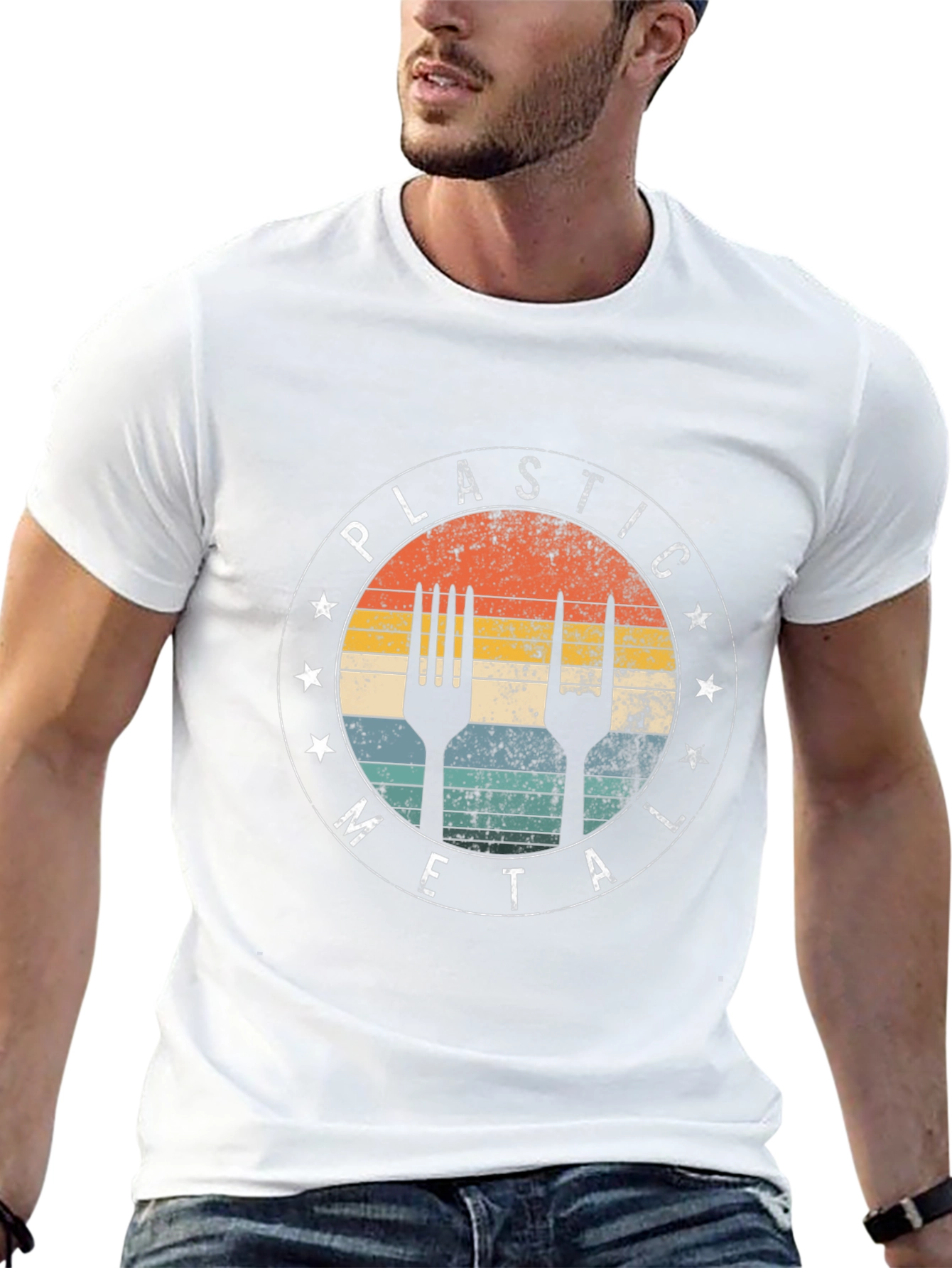 Plastic Metal Graphic Tee - Cool Rocker T-Shirt