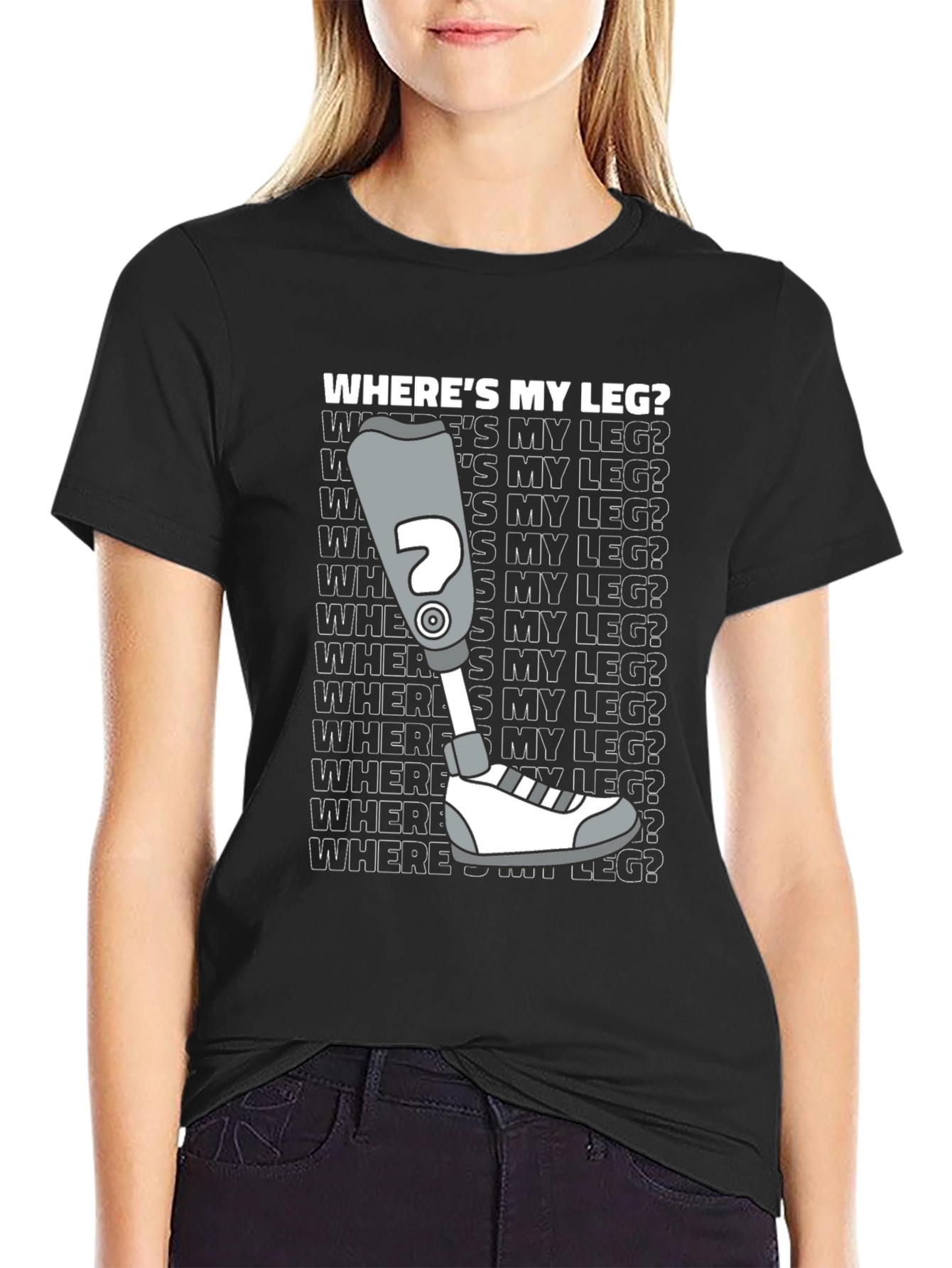 Wheres My Leg? Novelty T-Shirt
