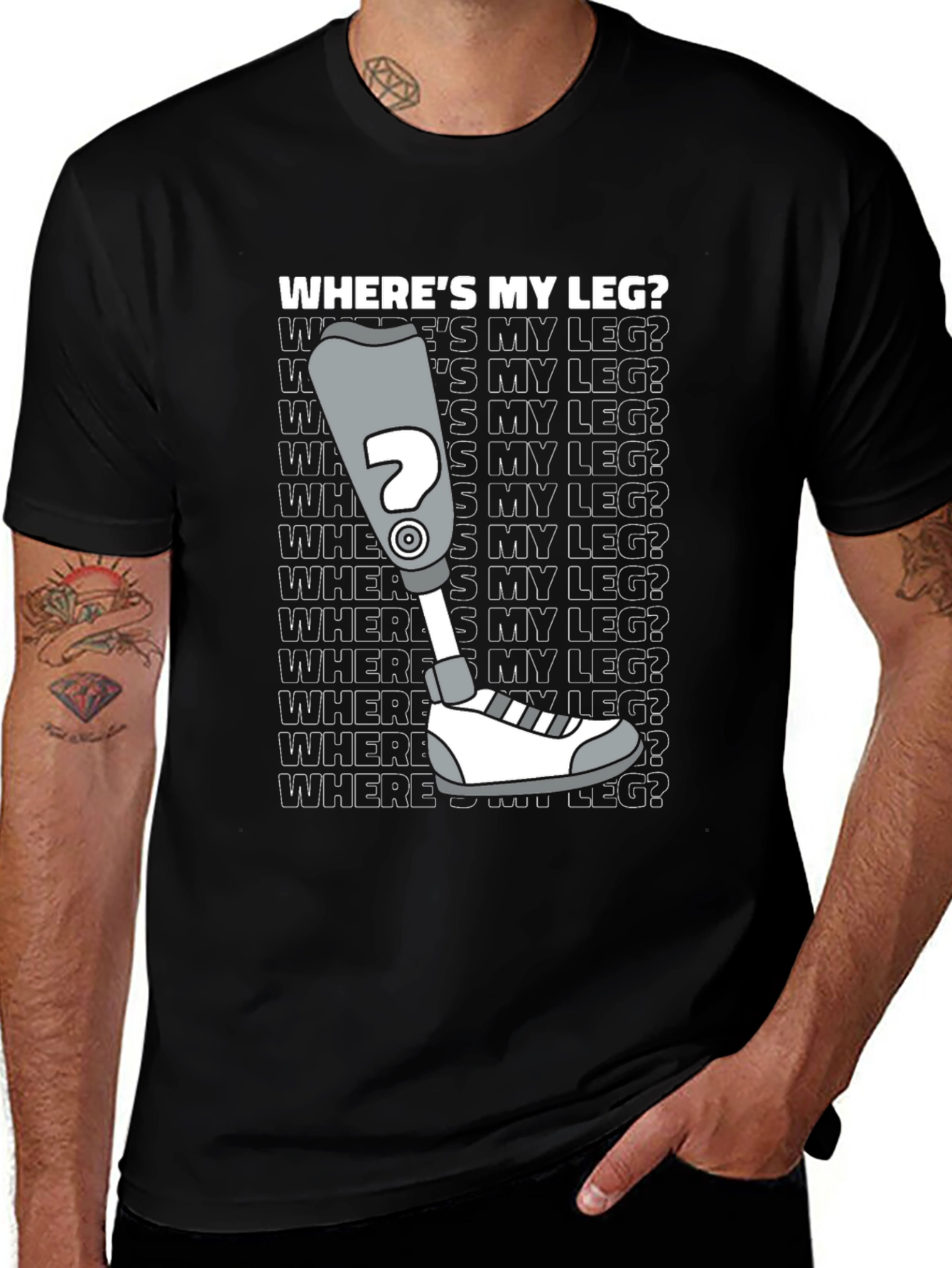 Wheres My Leg? Novelty T-Shirt