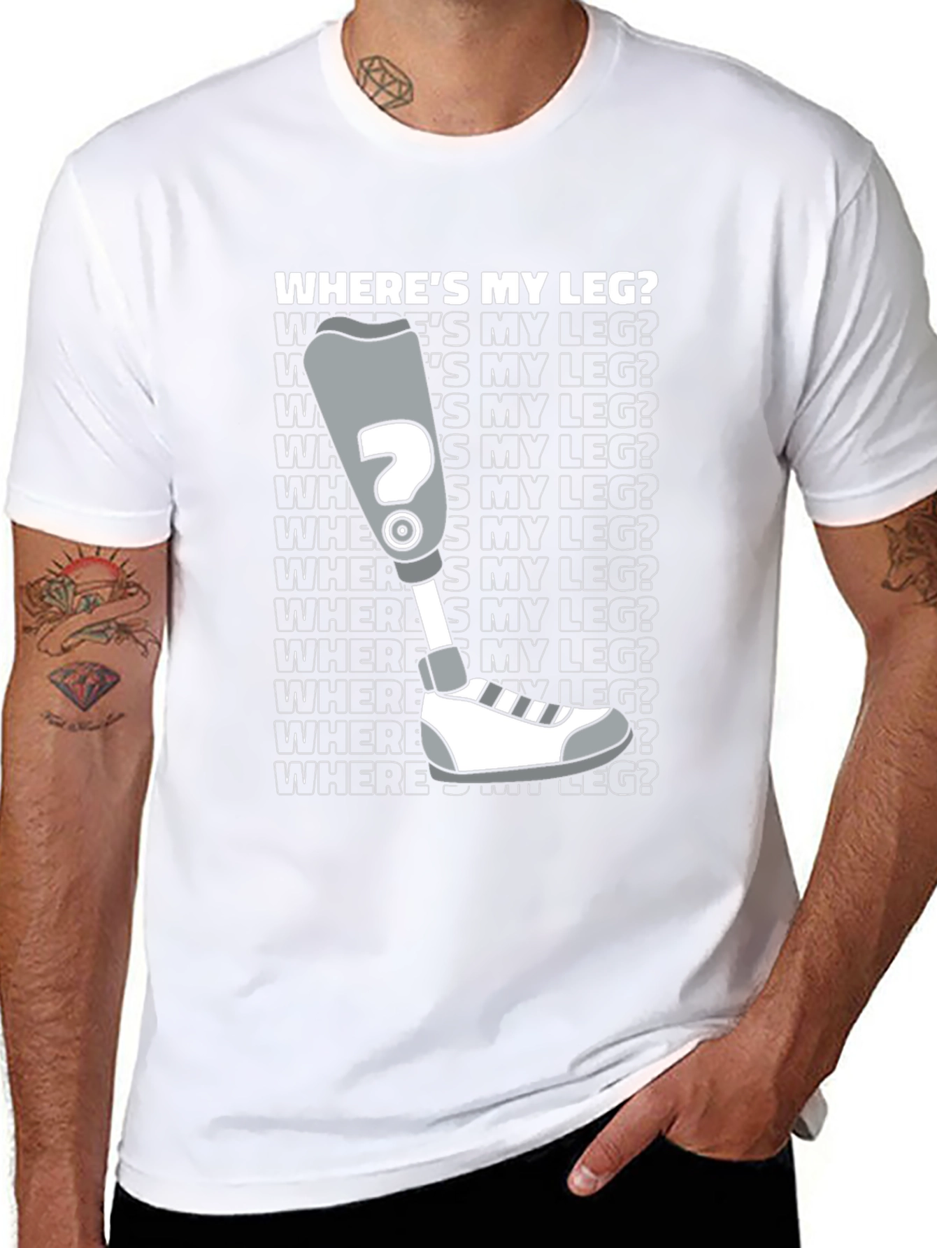 Wheres My Leg? Novelty T-Shirt