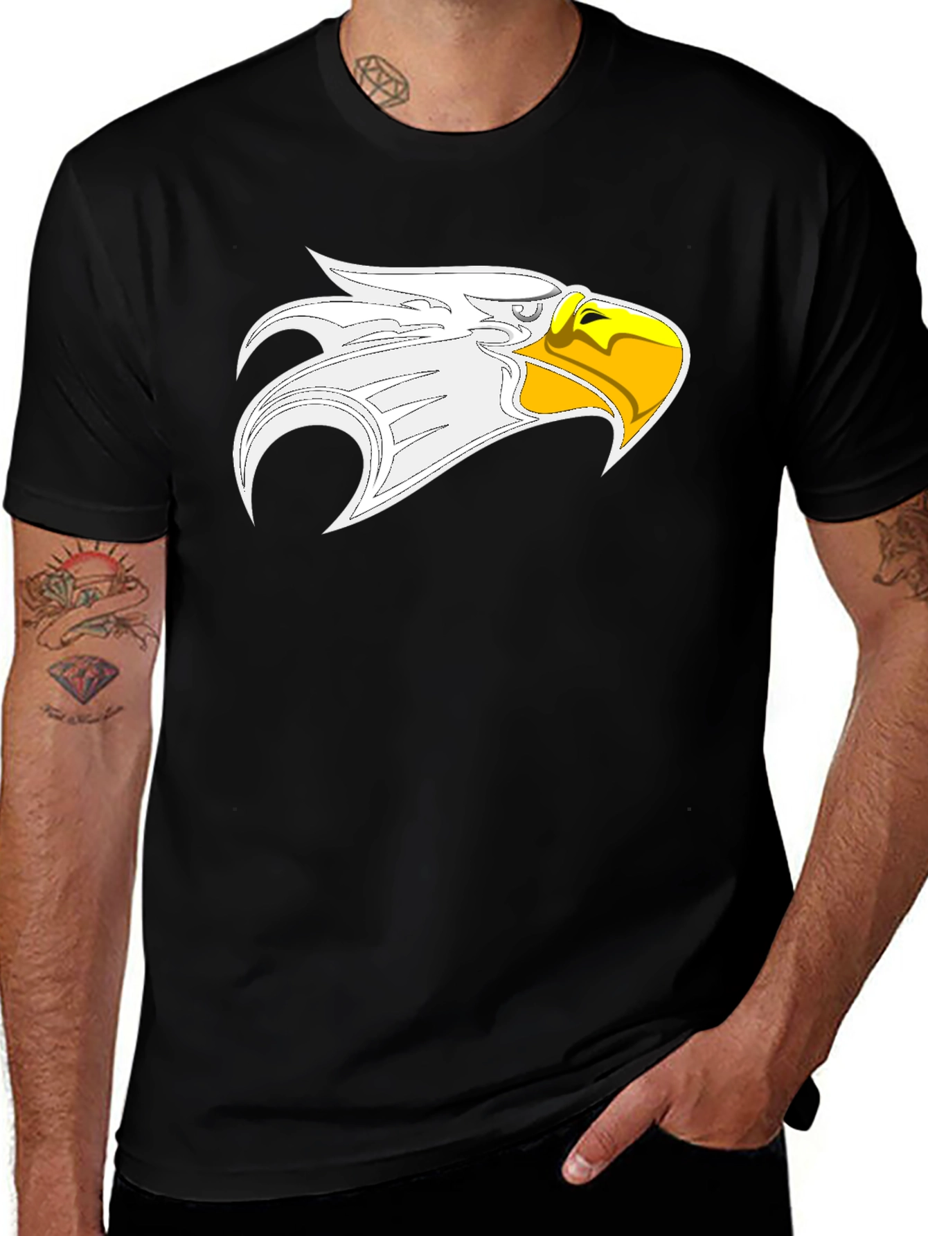 Bold Eagle Graphic Black T-Shirt