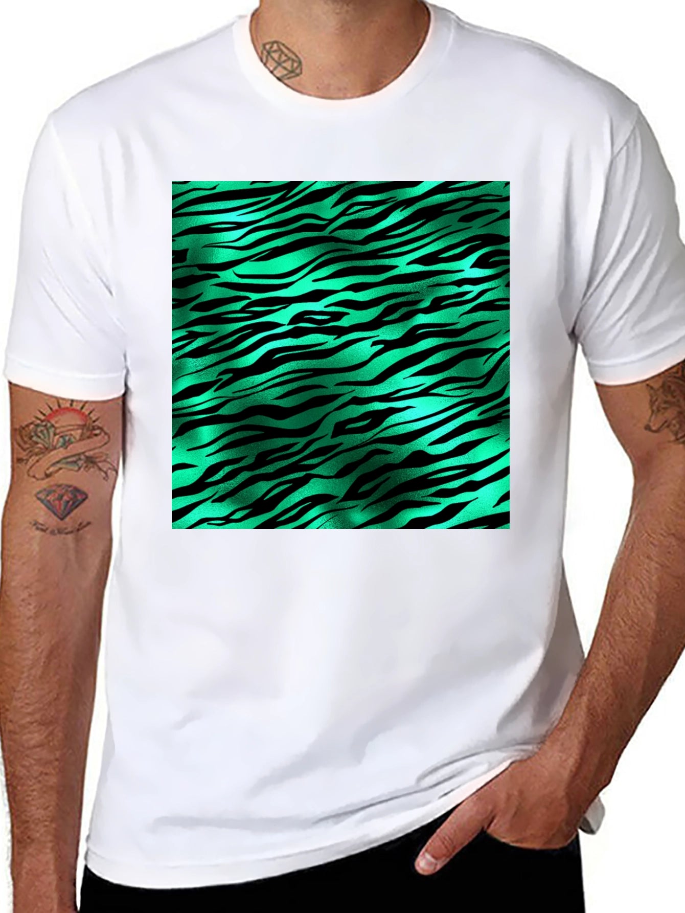 Zebra Stripe Print T-Shirt