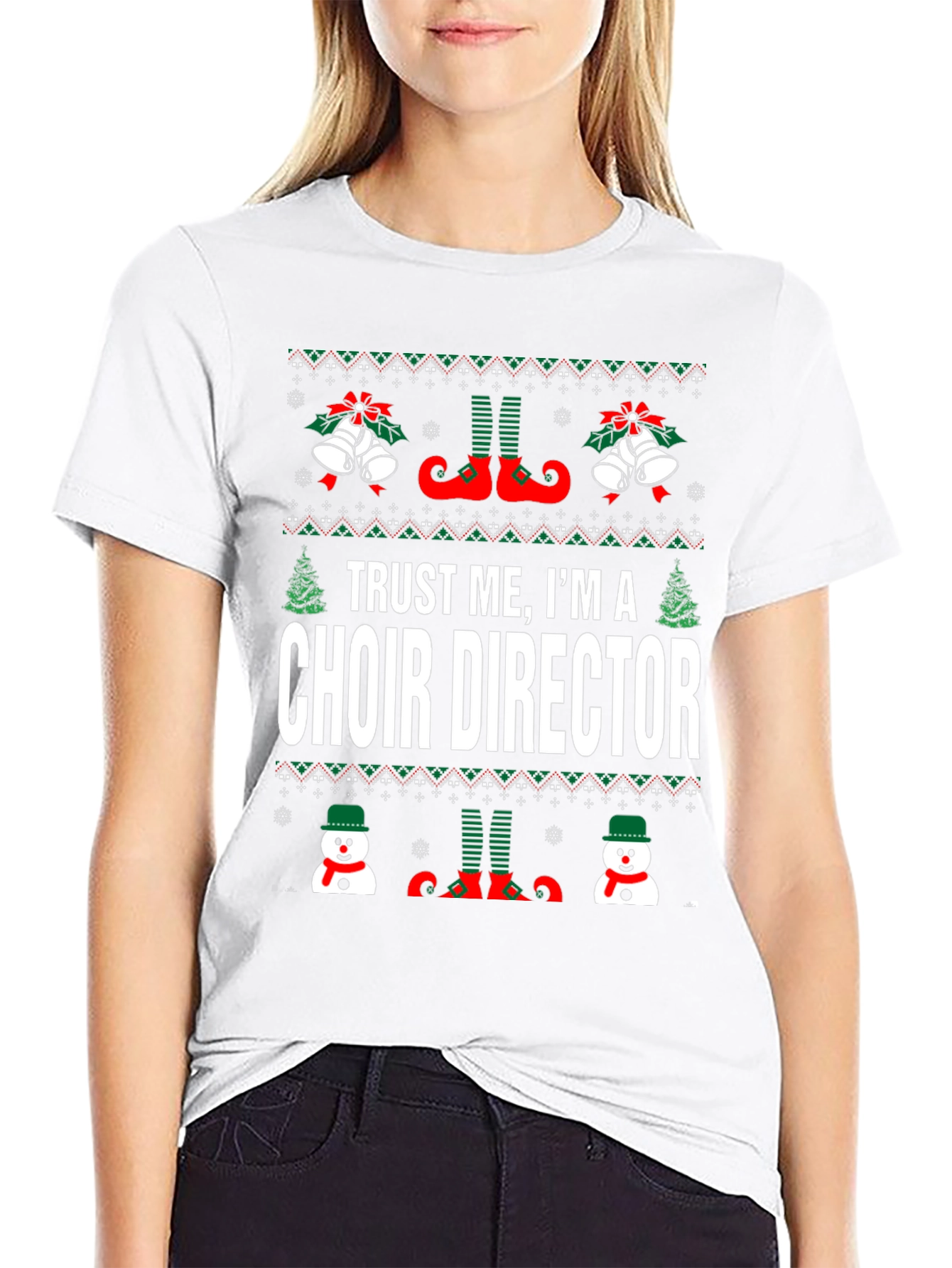 Choir Director Ugly Christmas Sweater T-Shirt