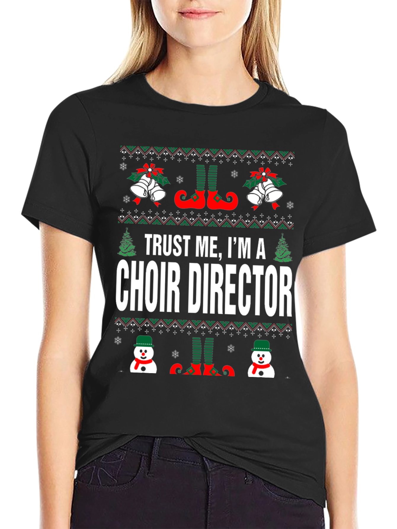Choir Director Ugly Christmas Sweater T-Shirt