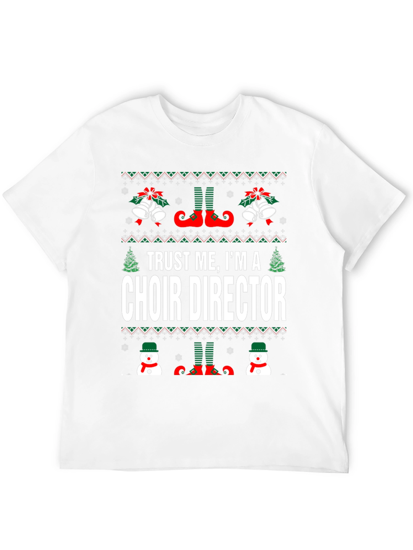 Choir Director Ugly Christmas Sweater T-Shirt
