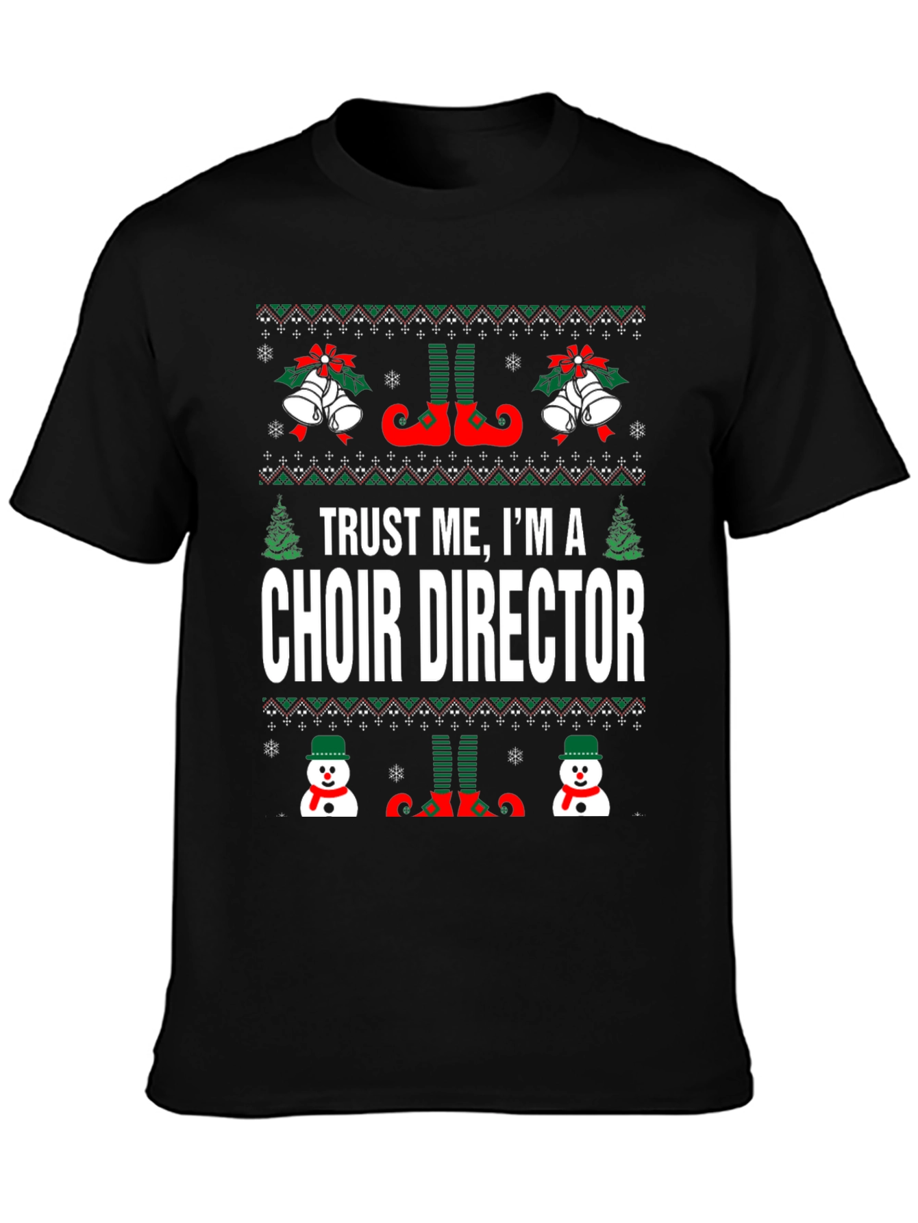Choir Director Ugly Christmas Sweater T-Shirt