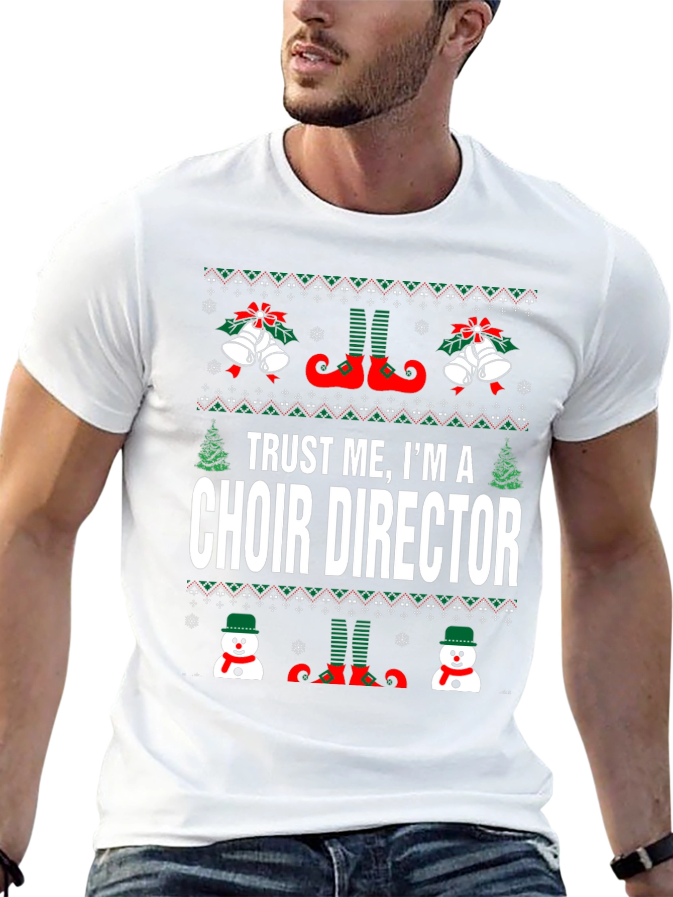 Choir Director Ugly Christmas Sweater T-Shirt