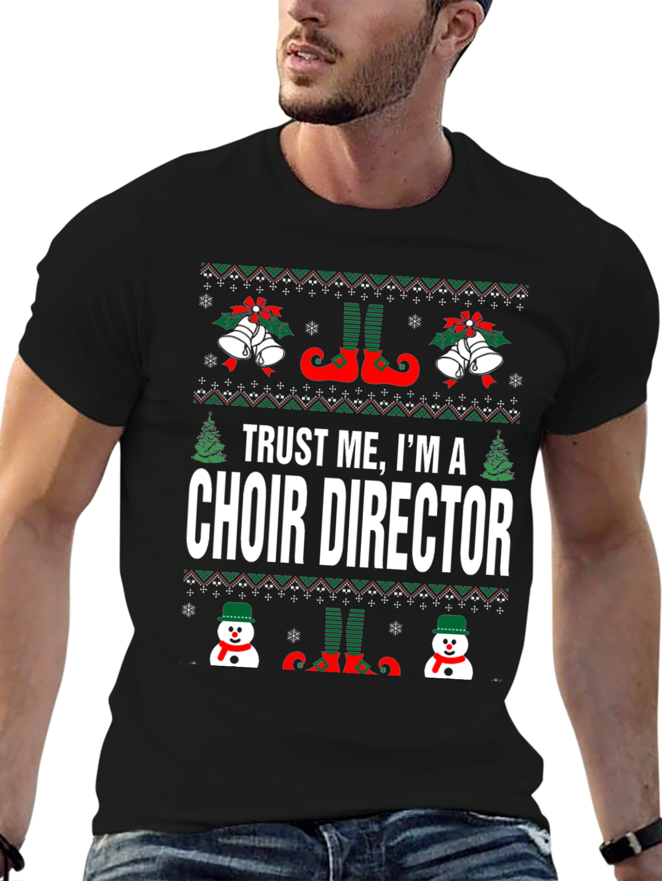 Choir Director Ugly Christmas Sweater T-Shirt
