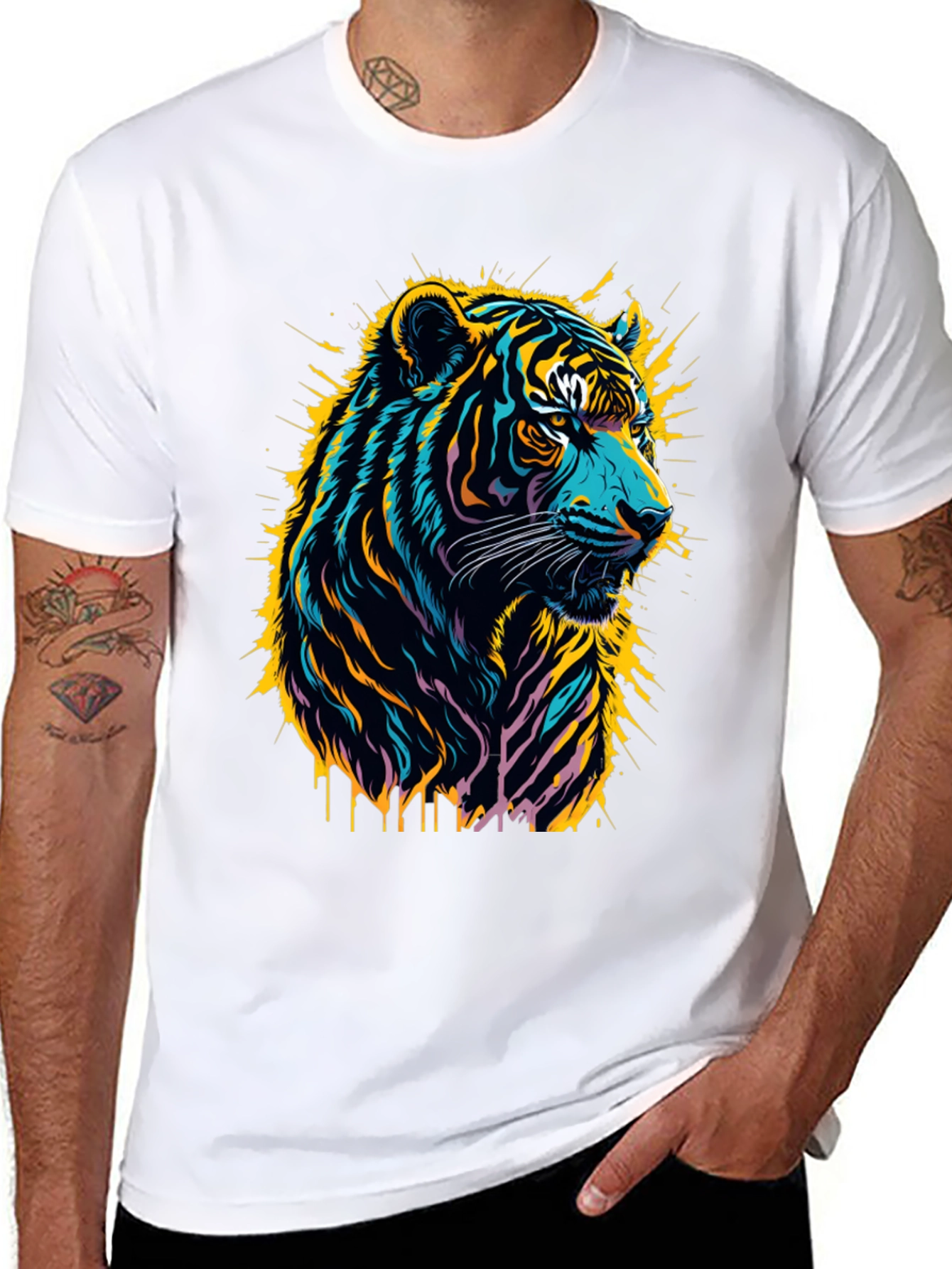 Vibrant Tiger Graphic Tee - Bold Style