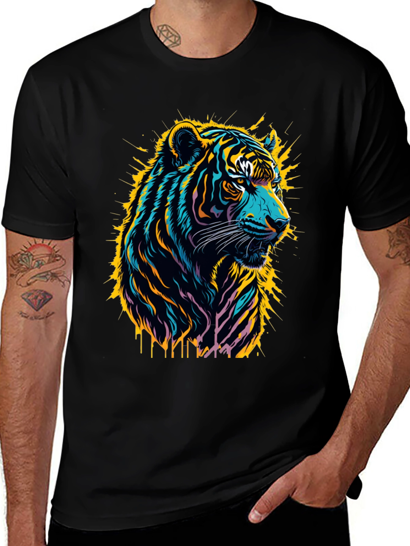 Vibrant Tiger Graphic Tee - Bold Style