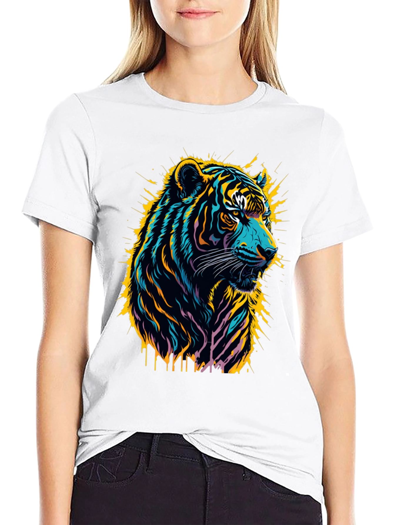 Vibrant Tiger Graphic Tee - Bold Style