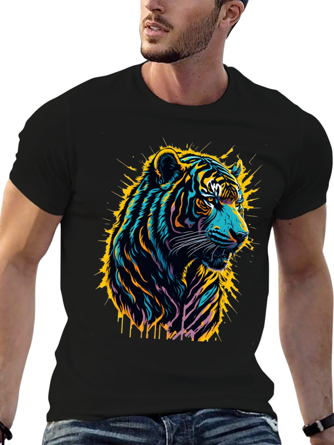 Vibrant Tiger Graphic Tee - Bold Style