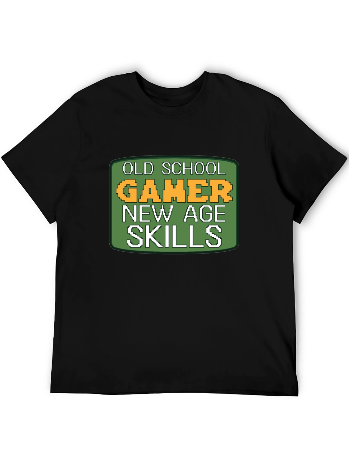 Old School Gamer T-Shirt - Pixelated Retro Design