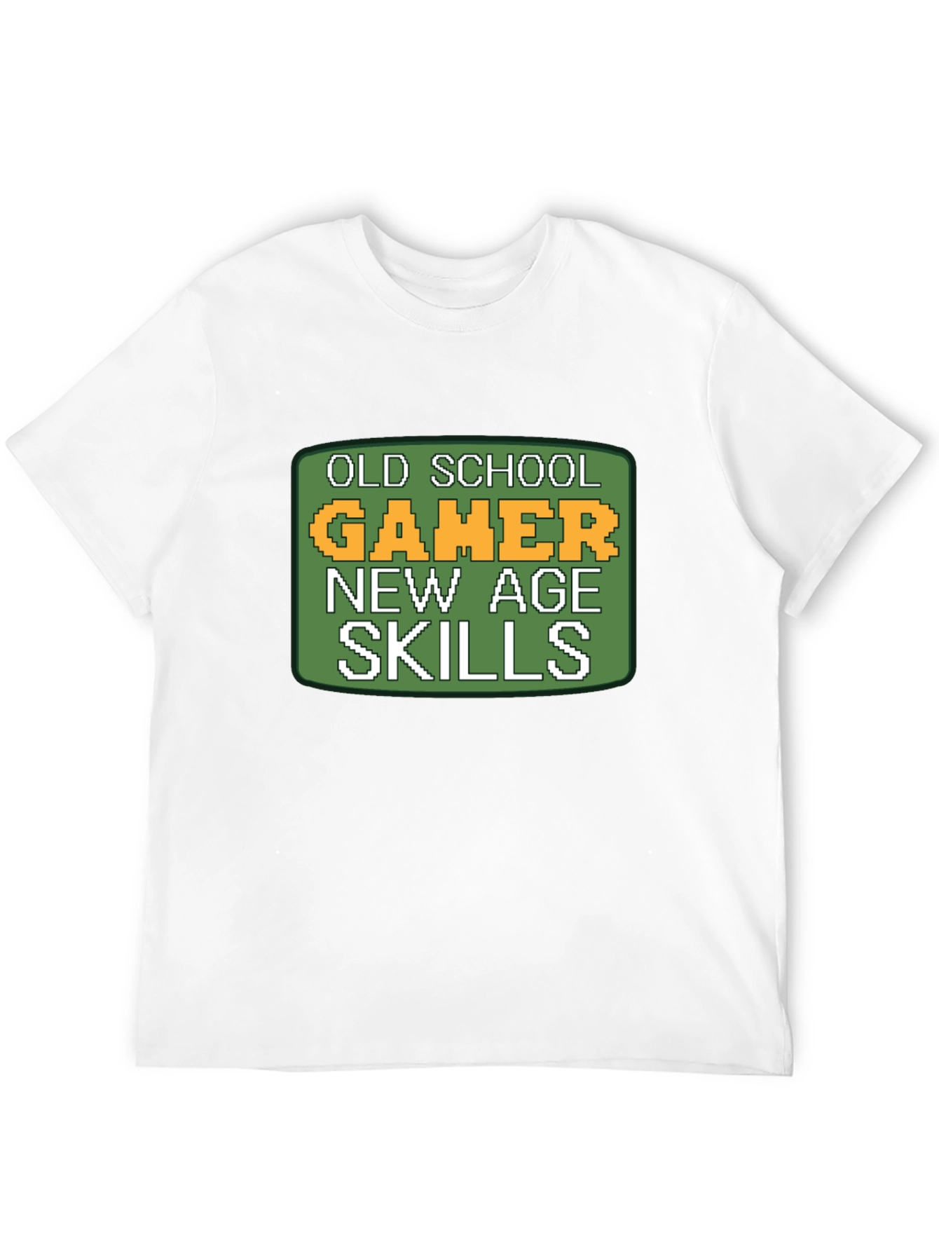Old School Gamer T-Shirt - Pixelated Retro Design