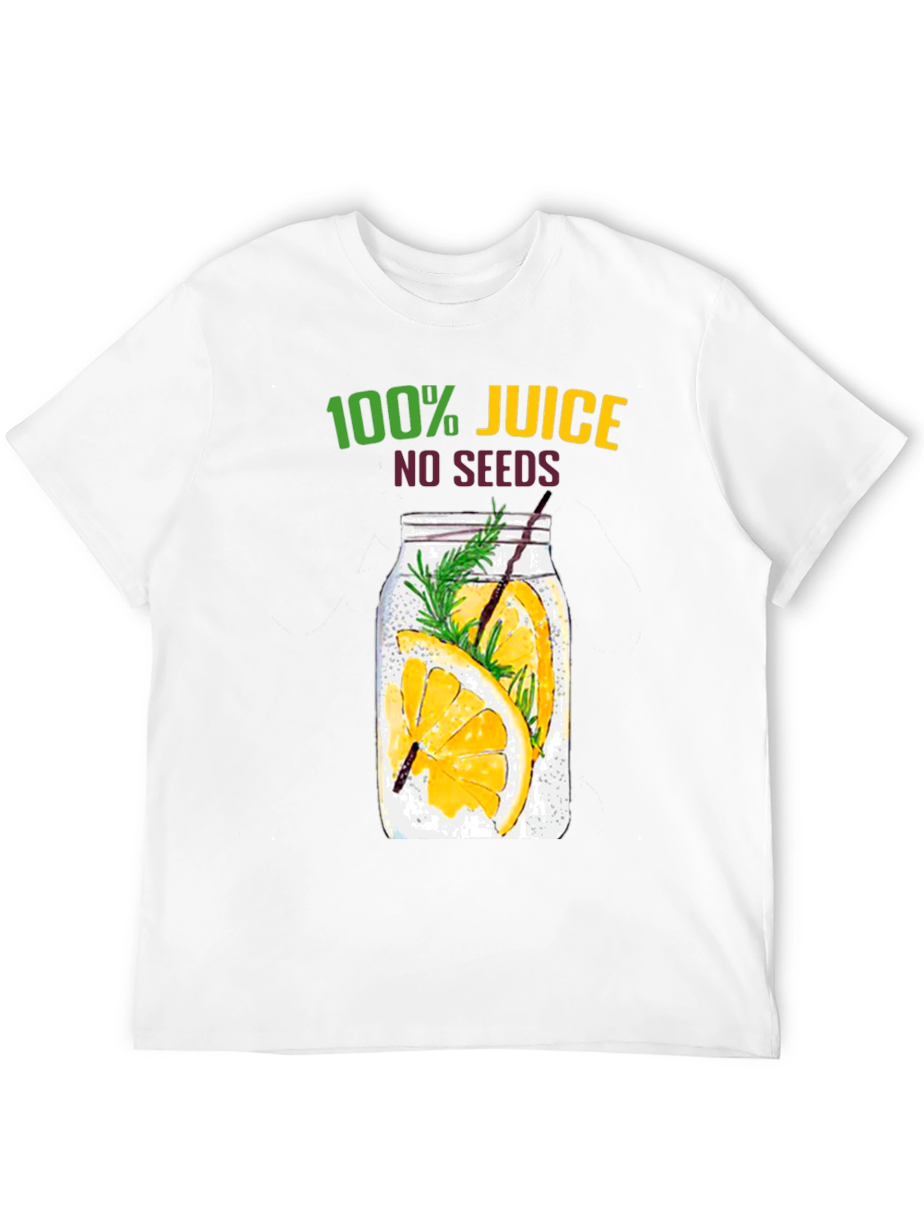 100% Juice No Seeds Black T-Shirt Graphic Tee