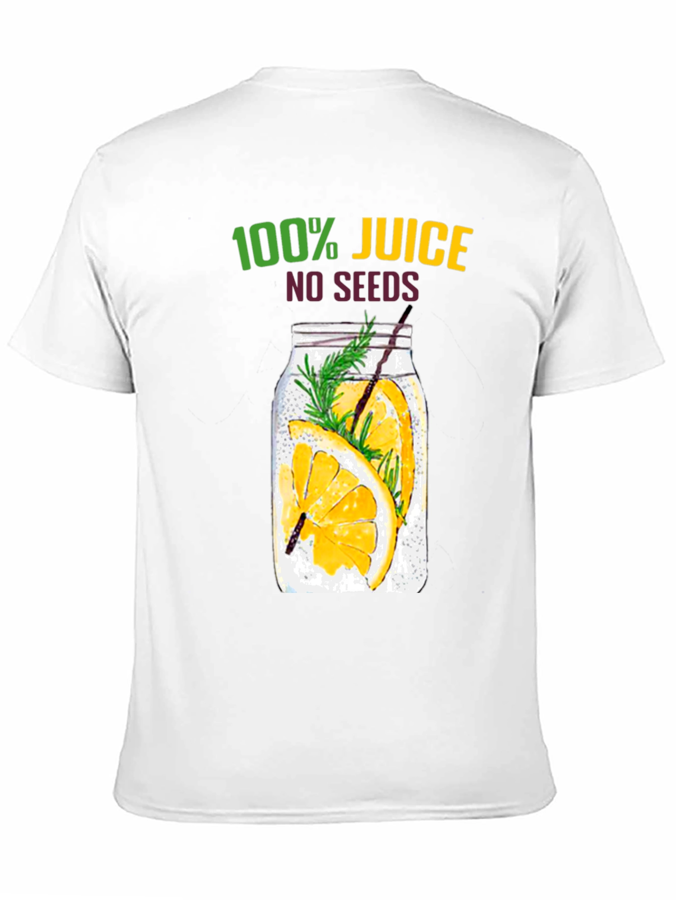 100% Juice No Seeds Black T-Shirt Graphic Tee