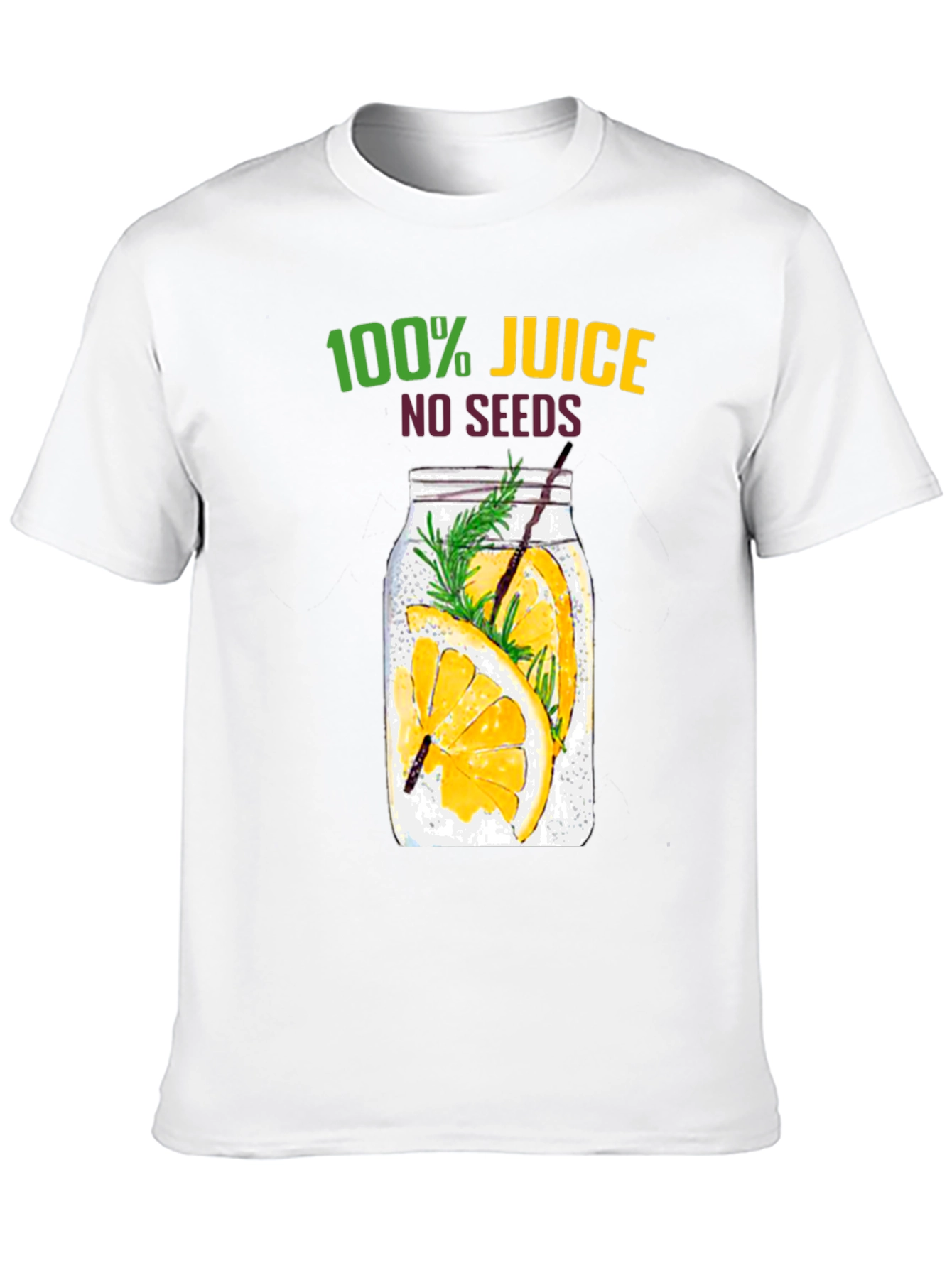 100% Juice No Seeds Black T-Shirt Graphic Tee