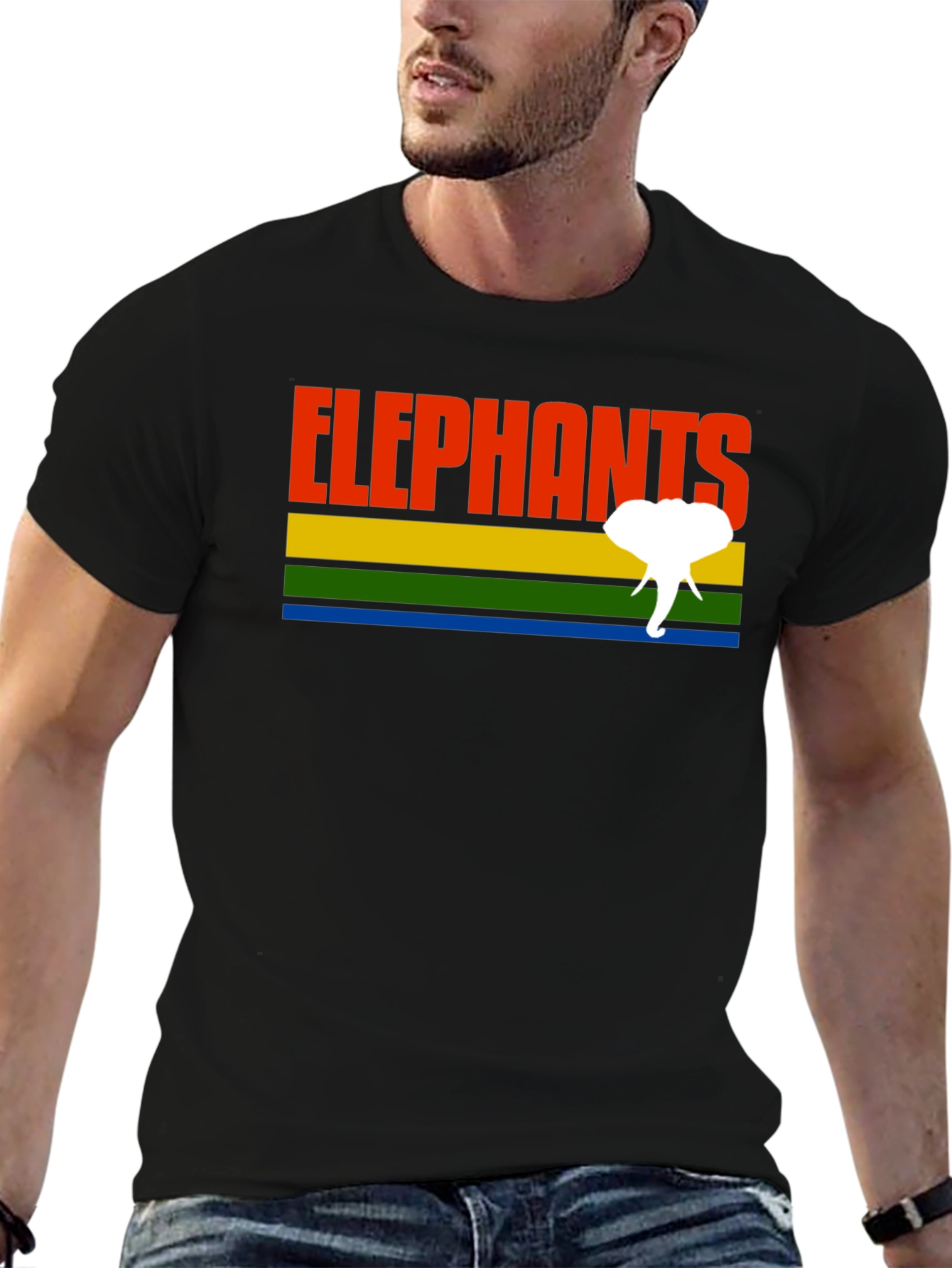Retro Elephants Graphic T-Shirt - Unique Design!