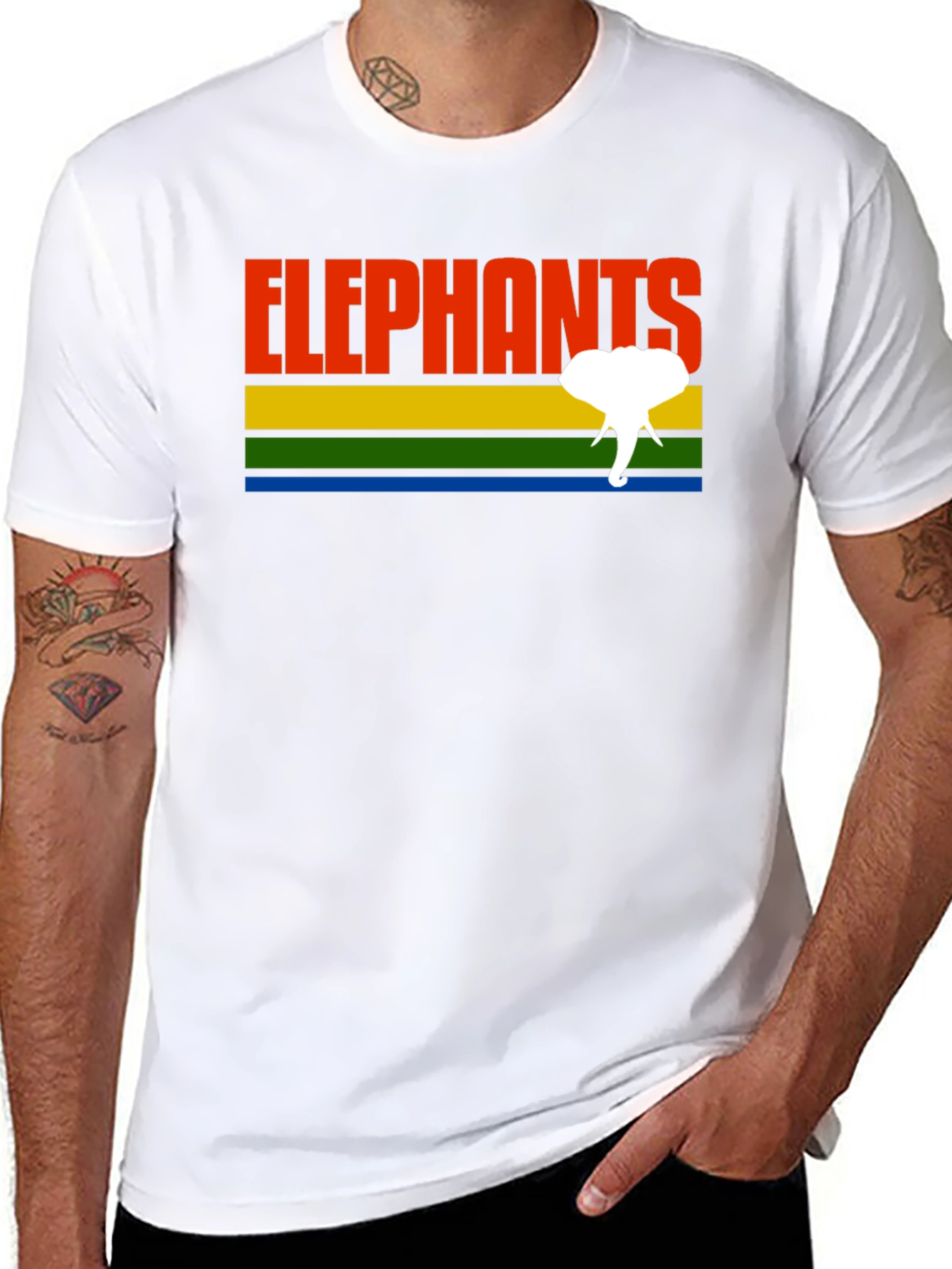 Retro Elephants Graphic T-Shirt - Unique Design!