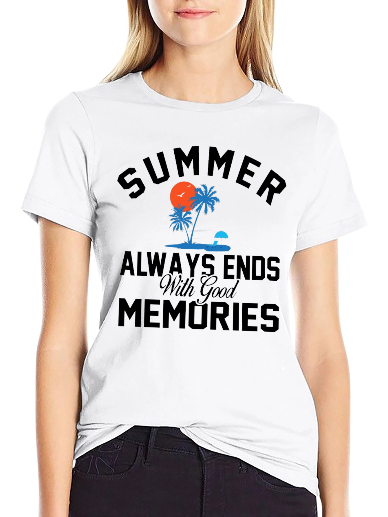 Summer Memories Black Graphic Tee