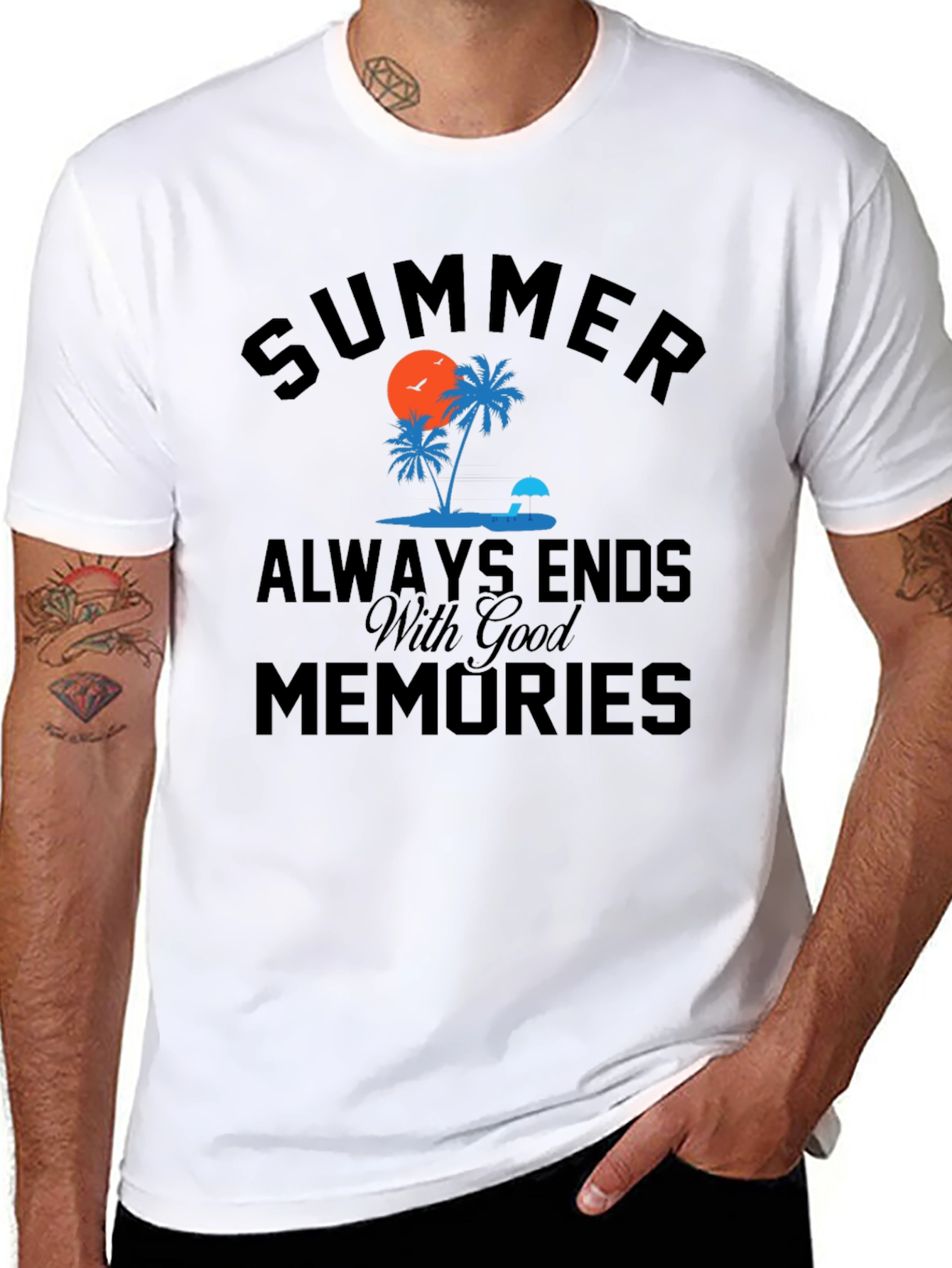 Summer Memories Black Graphic Tee