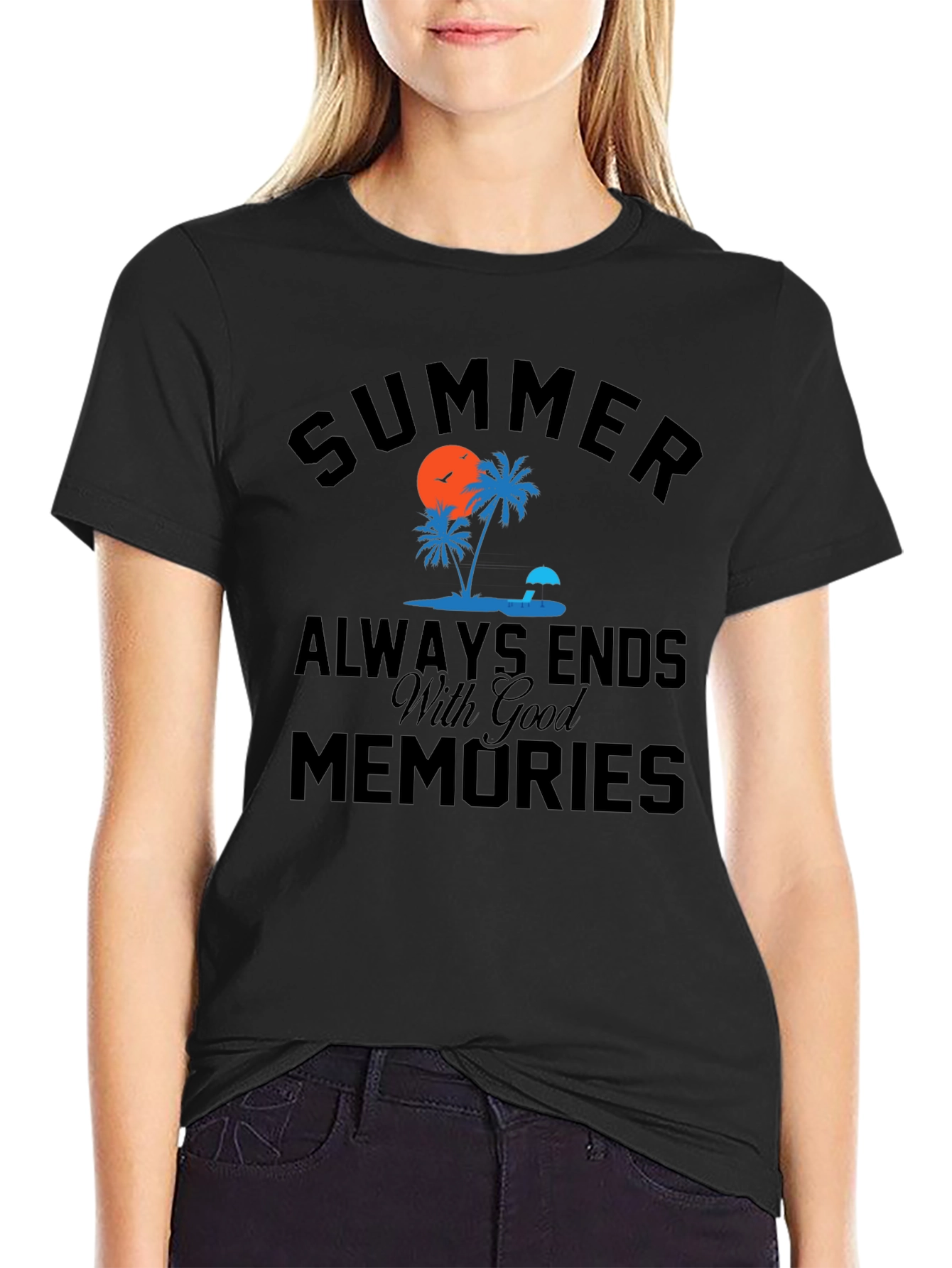 Summer Memories Black Graphic Tee