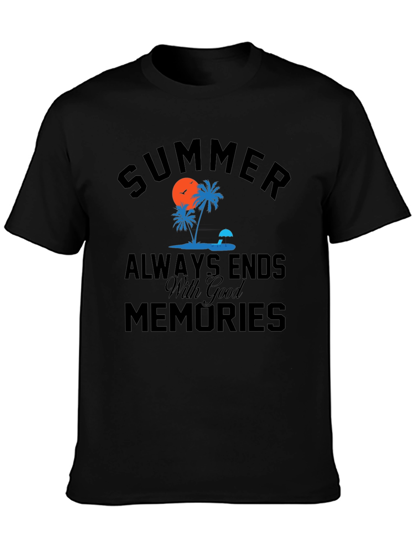 Summer Memories Black Graphic Tee
