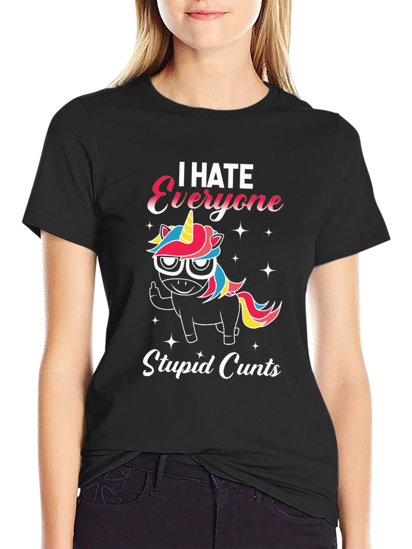 I Hate Everyone Unicorn Graphic T-Shirt