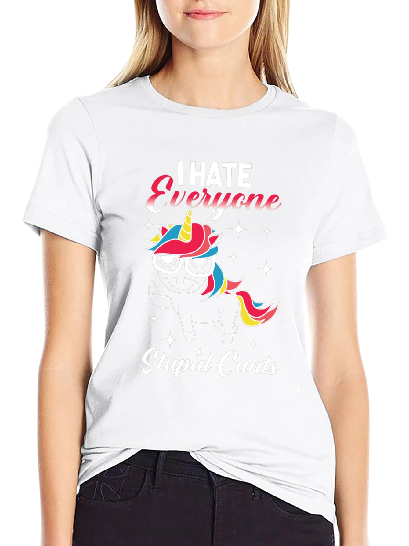 I Hate Everyone Unicorn Graphic T-Shirt