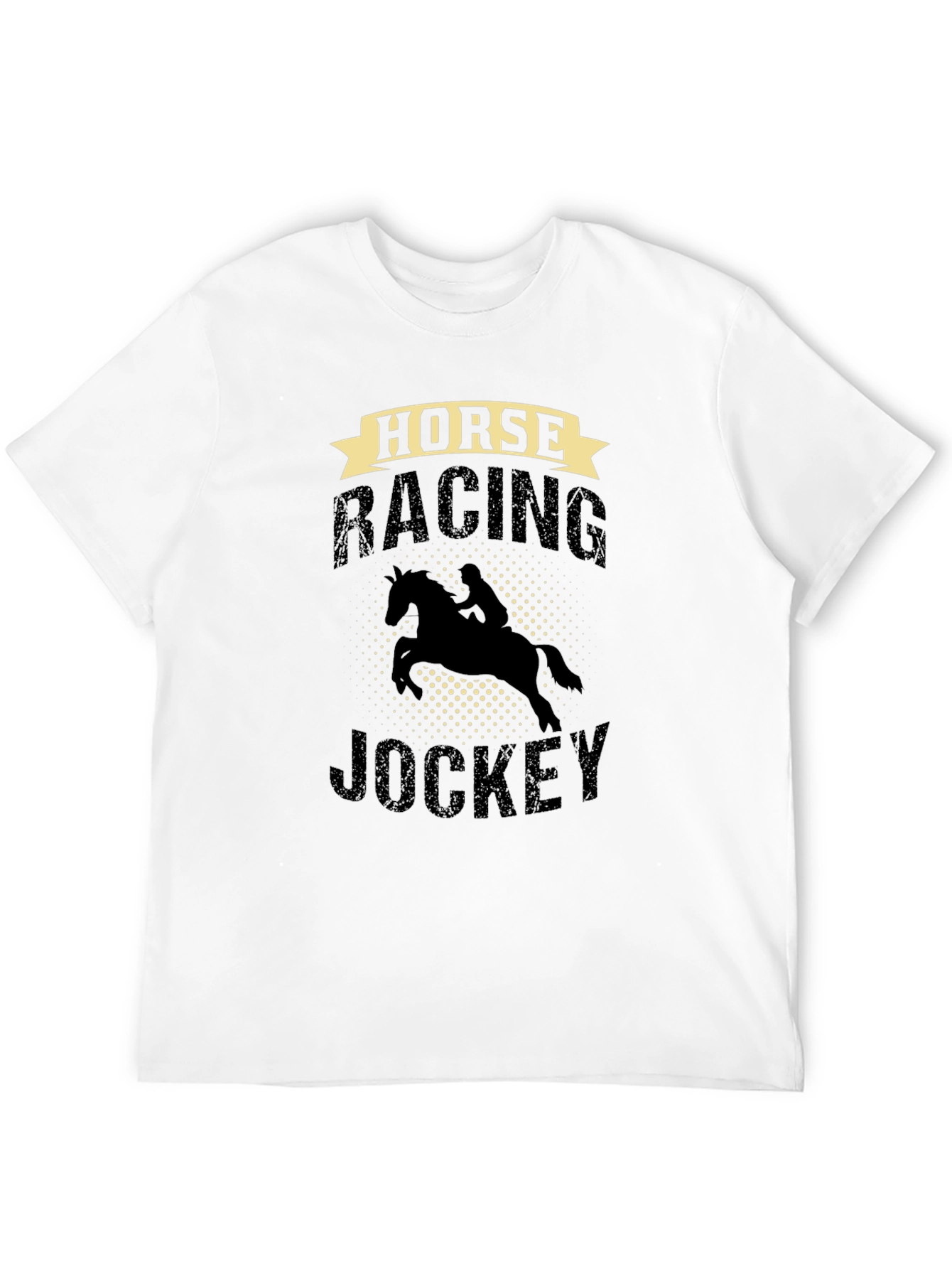 Horse Racing Jockey Graphic Tee - Black