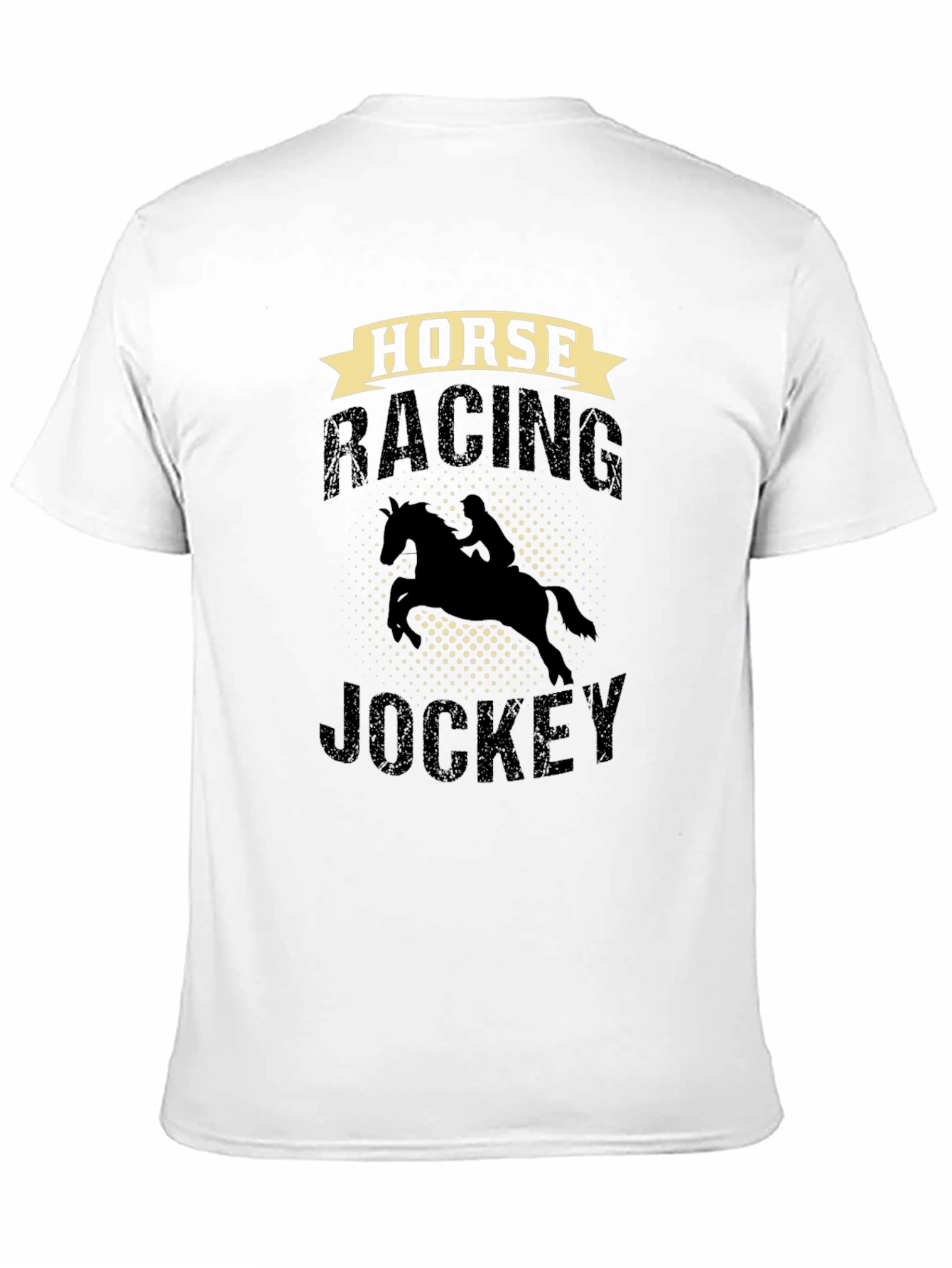 Horse Racing Jockey Graphic Tee - Black