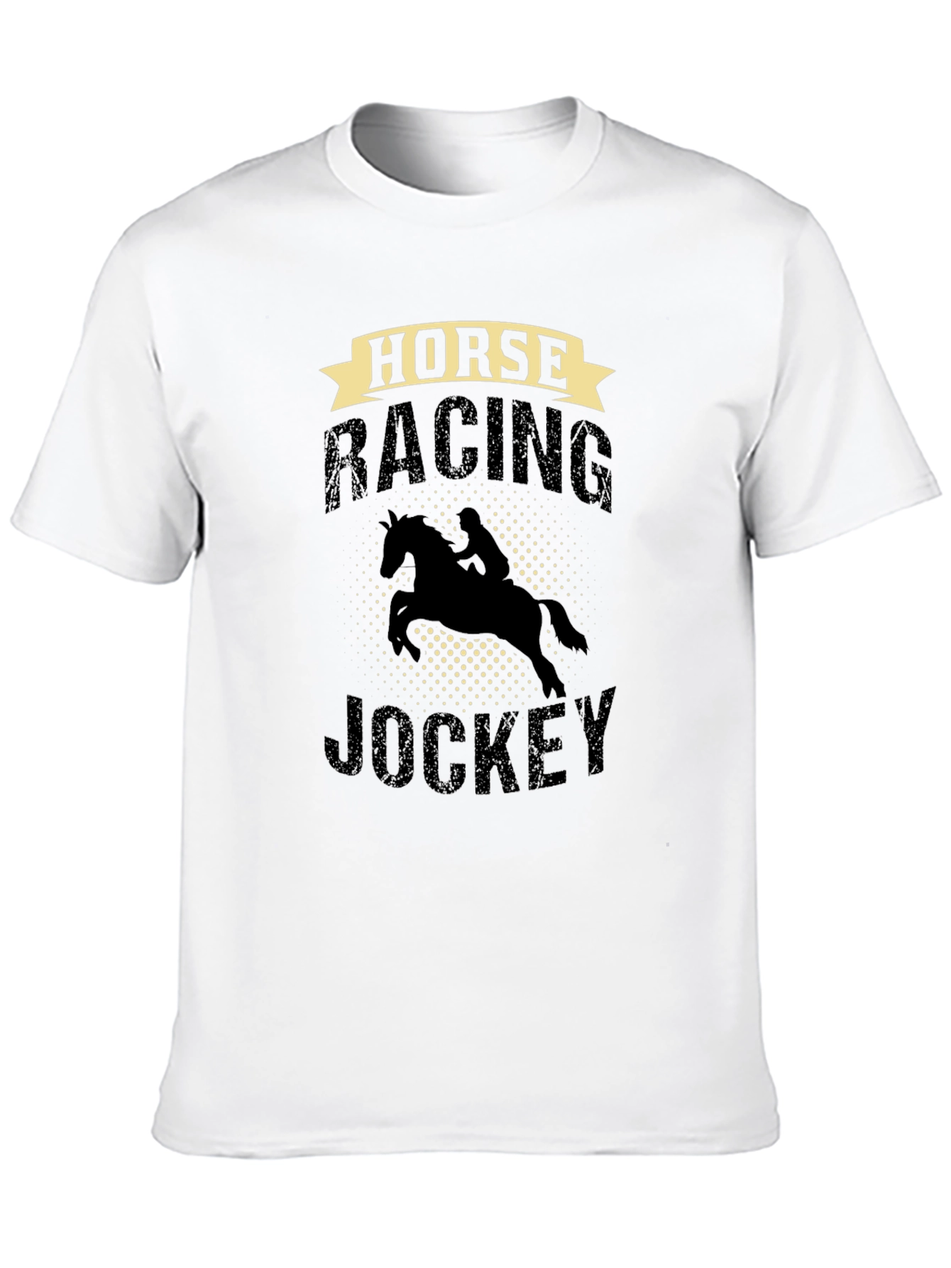 Horse Racing Jockey Graphic Tee - Black