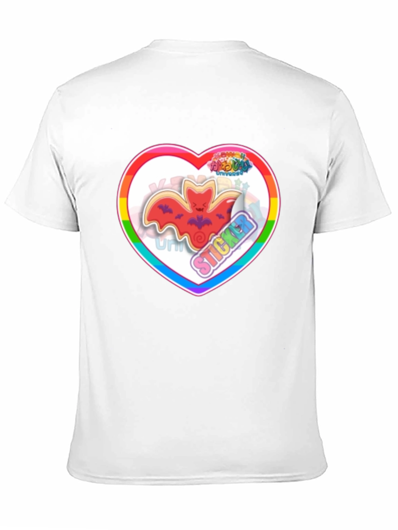 Heart Bat Sticker T-Shirt - Unisex Tee